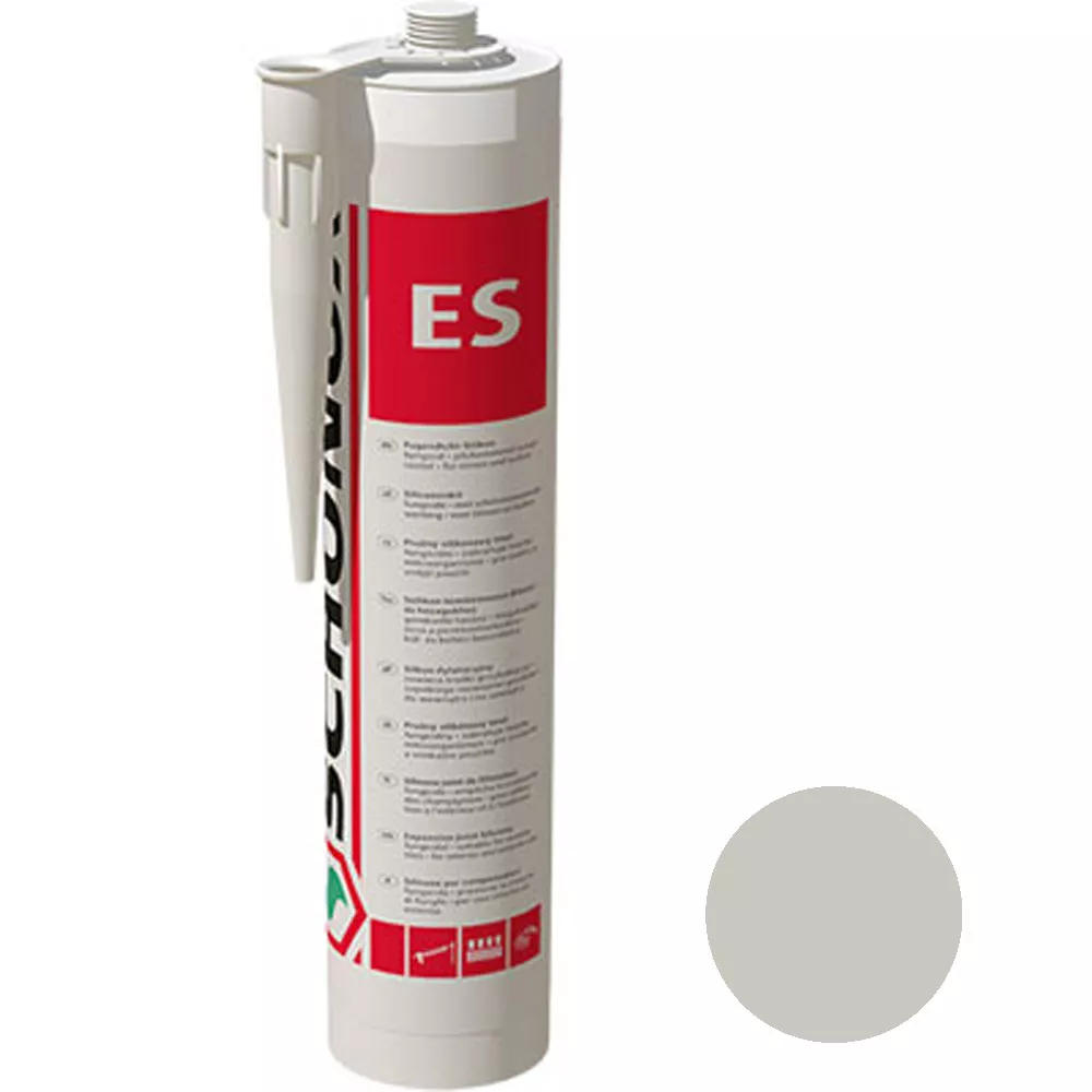 Schönox ES сребристосив силикон за уплътняване на фуги (300 ml)