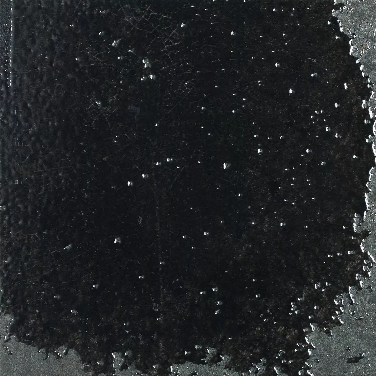 Cтенни Плочки Lara Блестящ Вълнообразен 15x15cm Черно