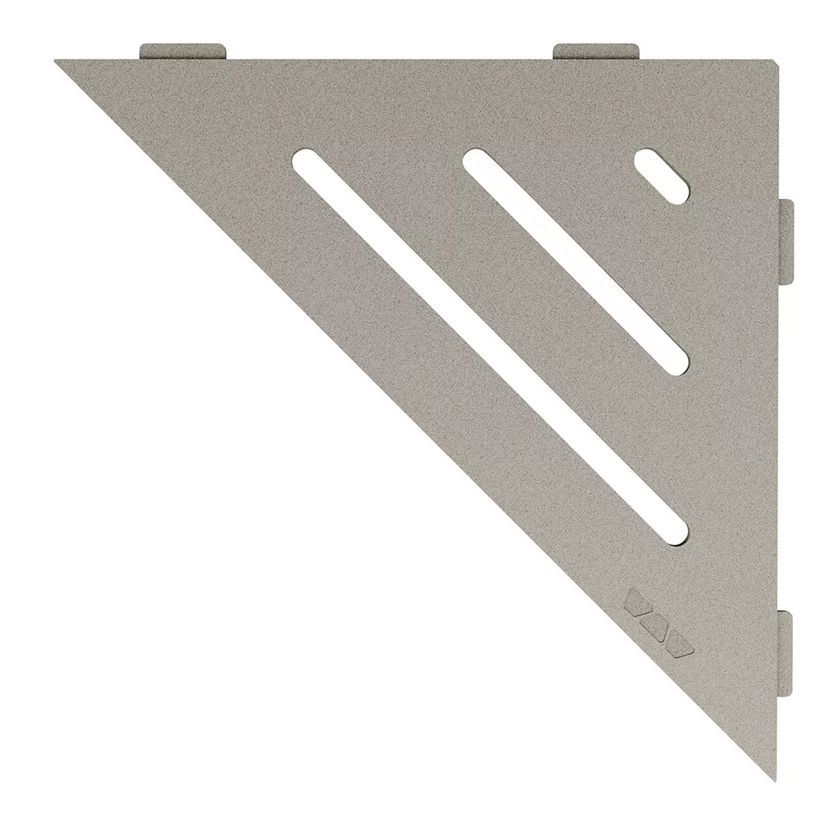 Стенен рафт душ рафт Schlüter triangle 21x21cm вълнообразно сиво