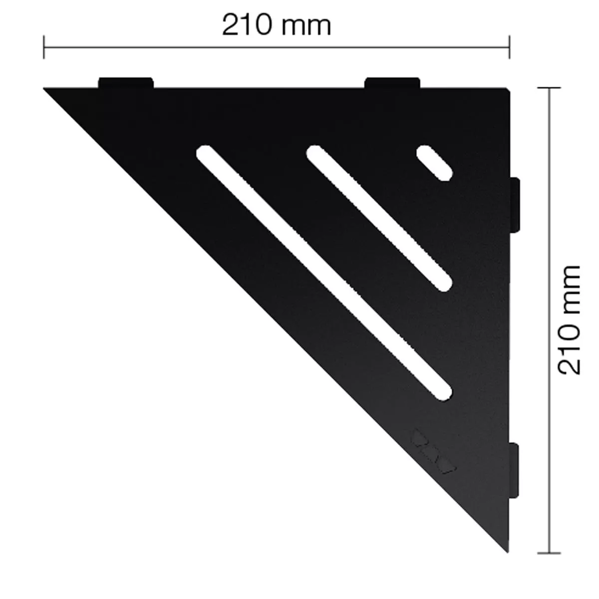 Стенен рафт душ рафт Schlüter triangle 21x21cm Wave Graphite