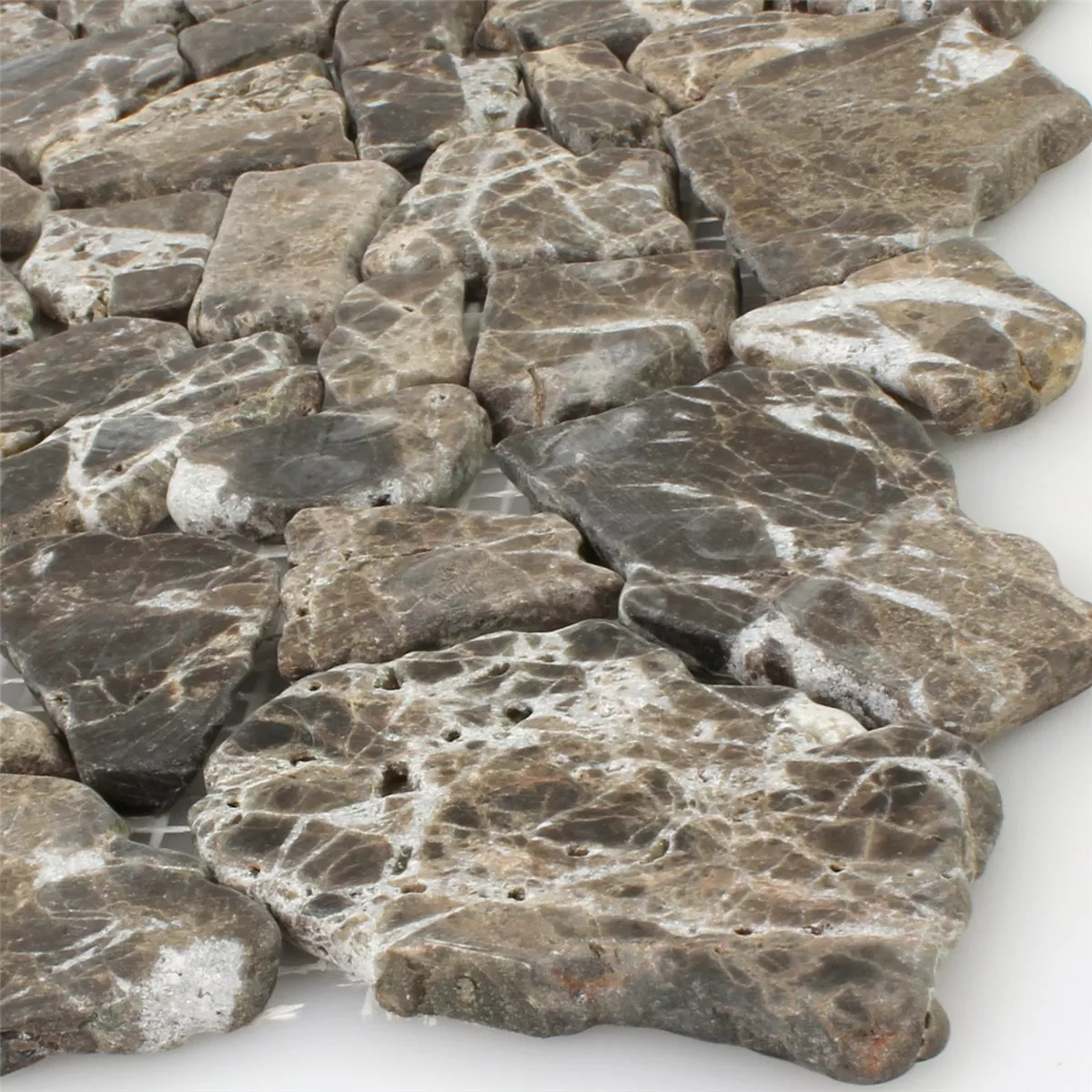 Mозаечни Плочки Mраморна Фрактура Impala Kафяво Пламнал Mозаечни Плочки Mраморна Фрактура Impala Kафяво Пламнал