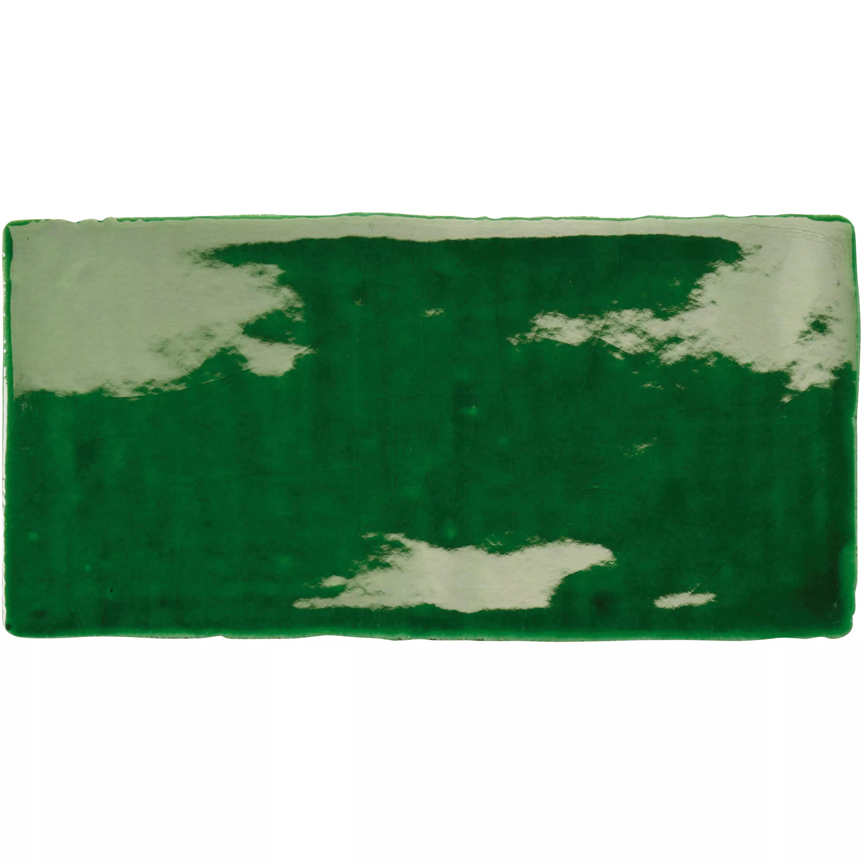 Cтенна Плочка Algier Pъчна Изработка 7,5x15cm Изумрудено Зелено
