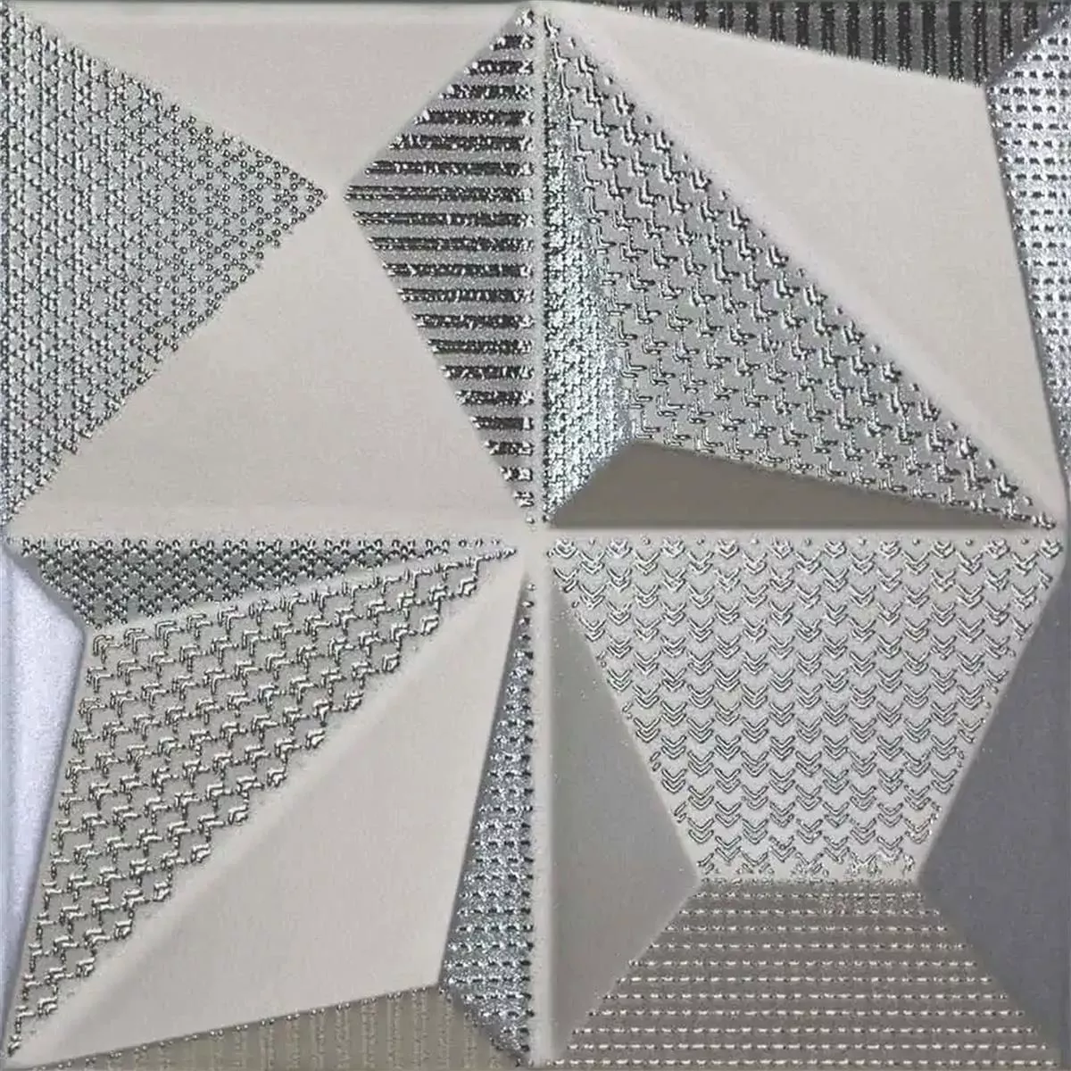 Cтенни Плочки Skyline 3D Mix Изключителен Cтруктуриран Сребро