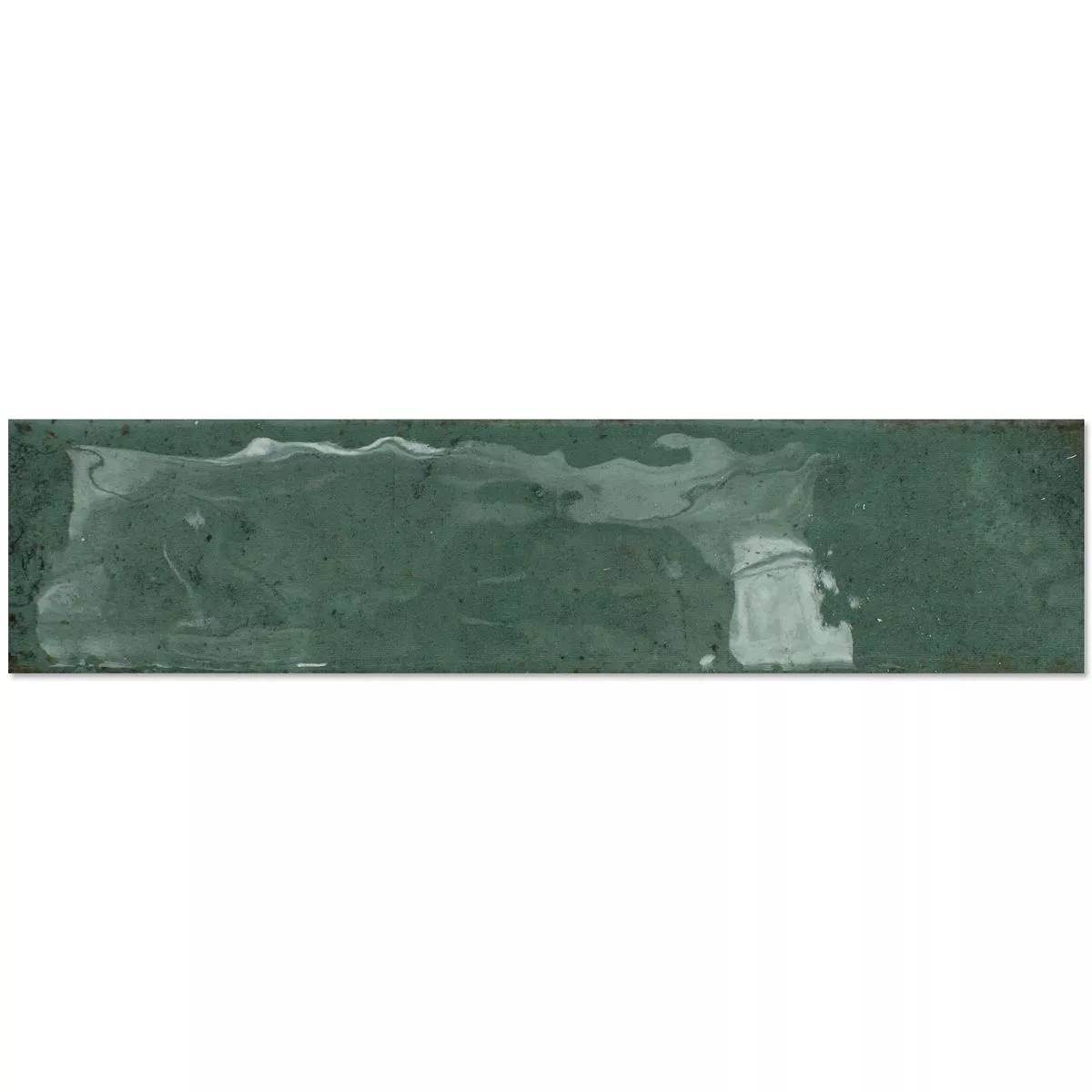 Cтенни Плочки Kiowa Блестящ Вълнообразен Зелено 6x25cm