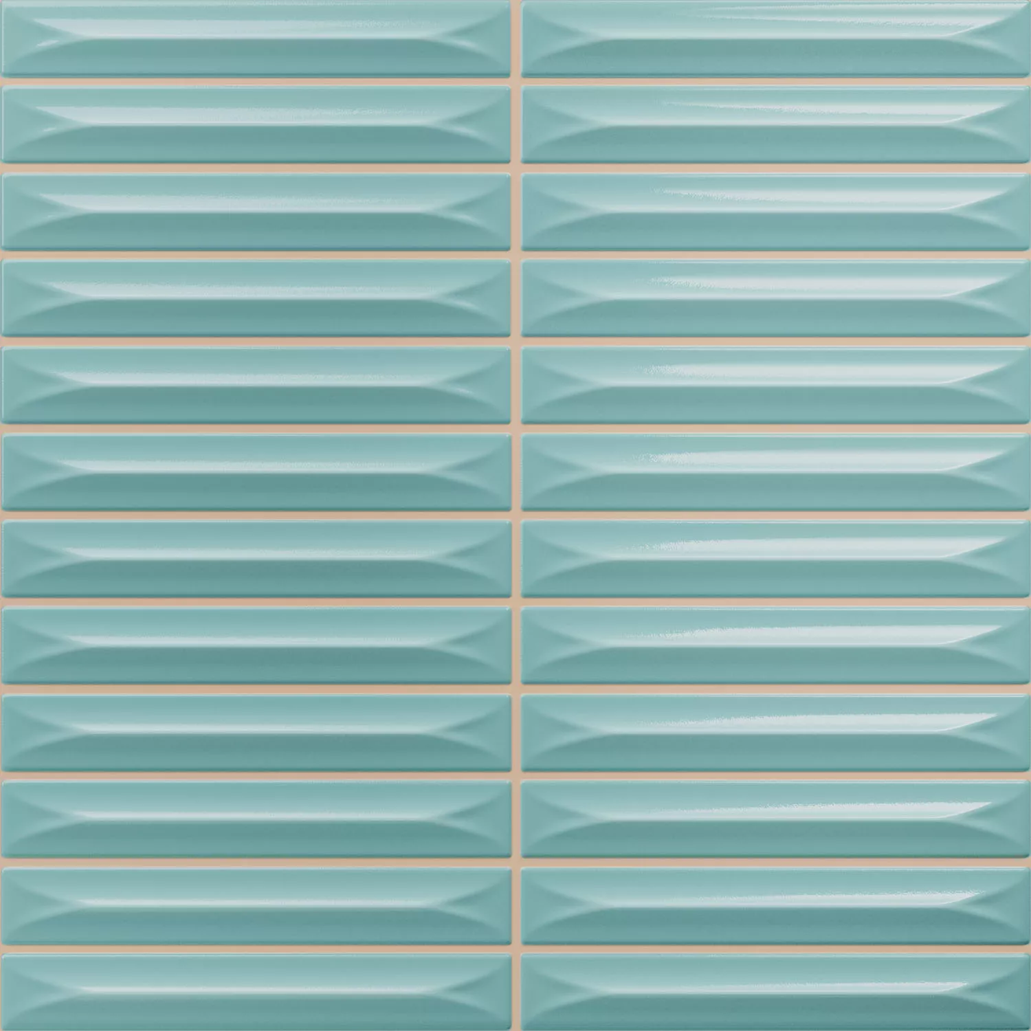 Bevel Небесно Cиньо Блестящ Прът 20x20 cm