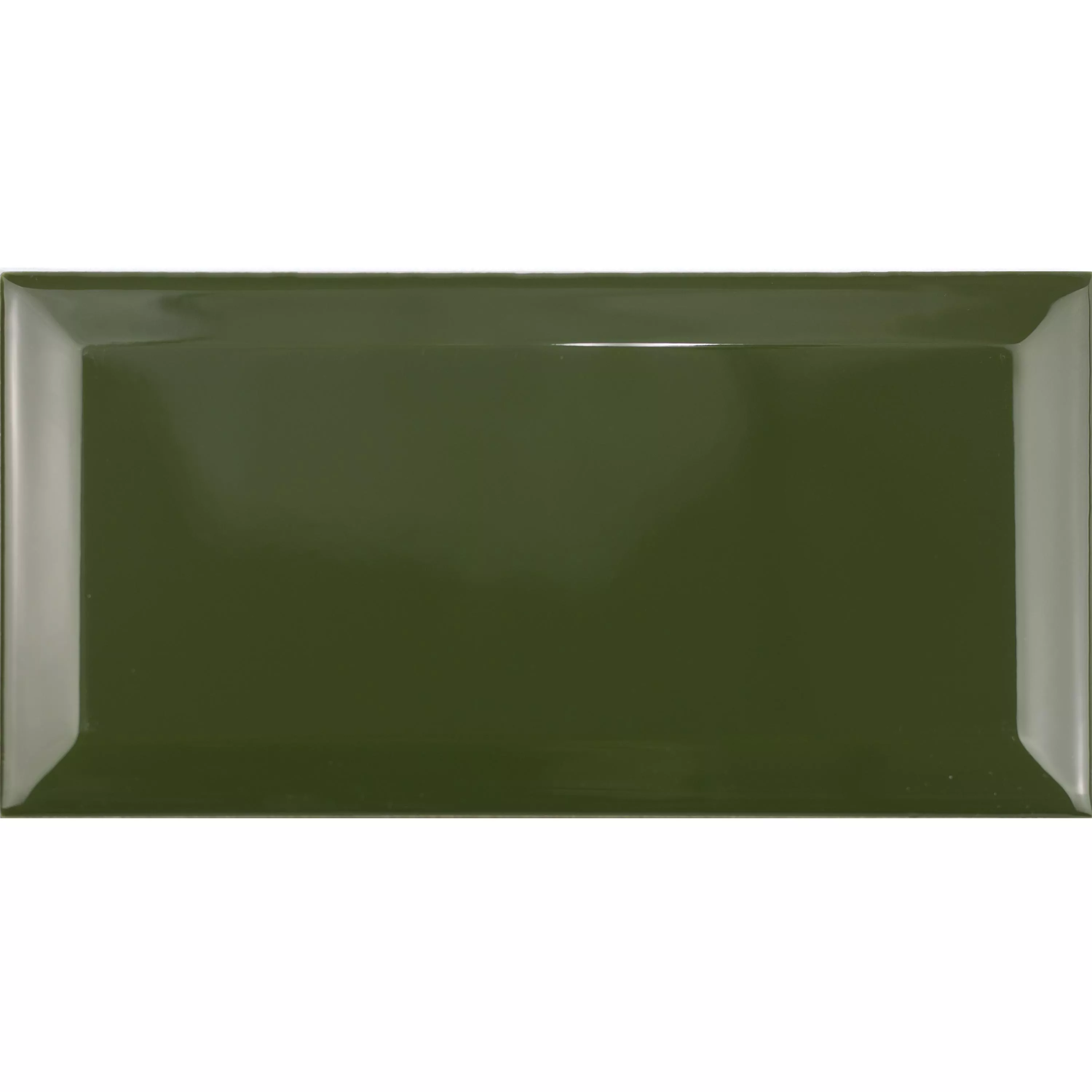 Metro Cтенни Плочки Brussel Фасет 10x20x0,7cm Verde Botella