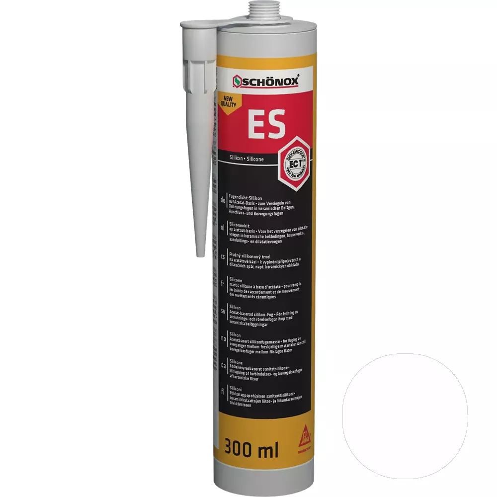 Schönox ES прозрачен силикон за уплътняване на фуги (300 ml)