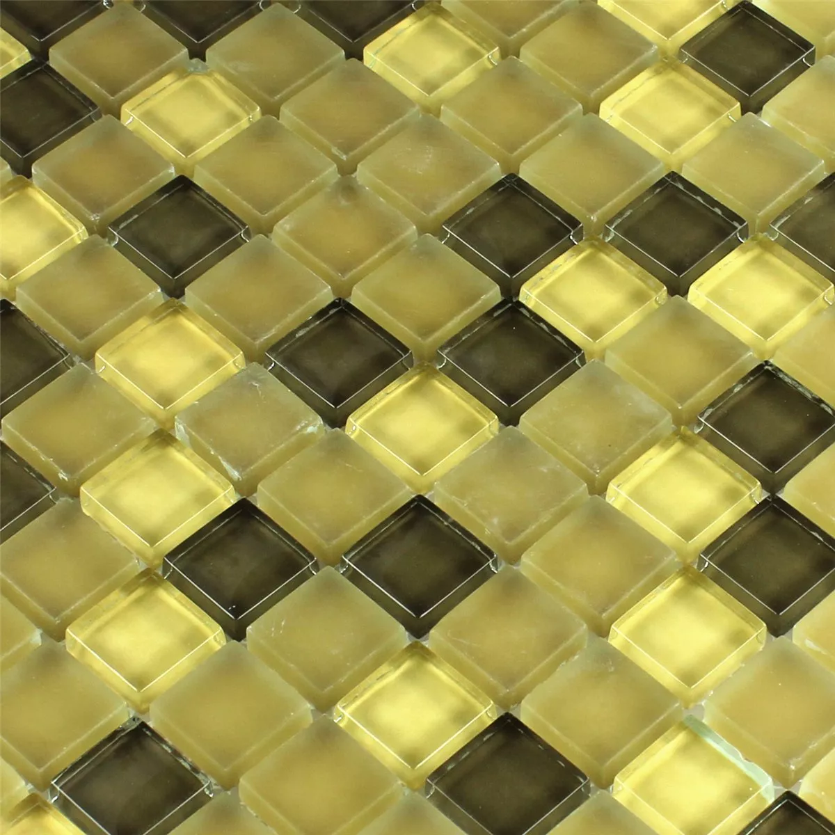 Cтъклена Mозайка Плочки Yellow 23x23x8mm