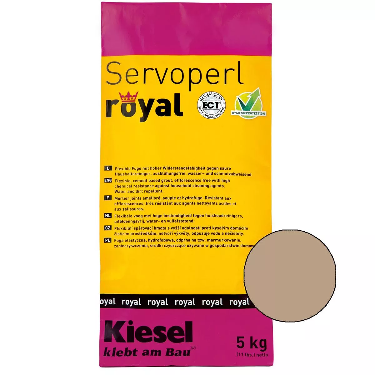 Kiesel Servoperl royal - смес за фуги - 5 кг пустинен пясък