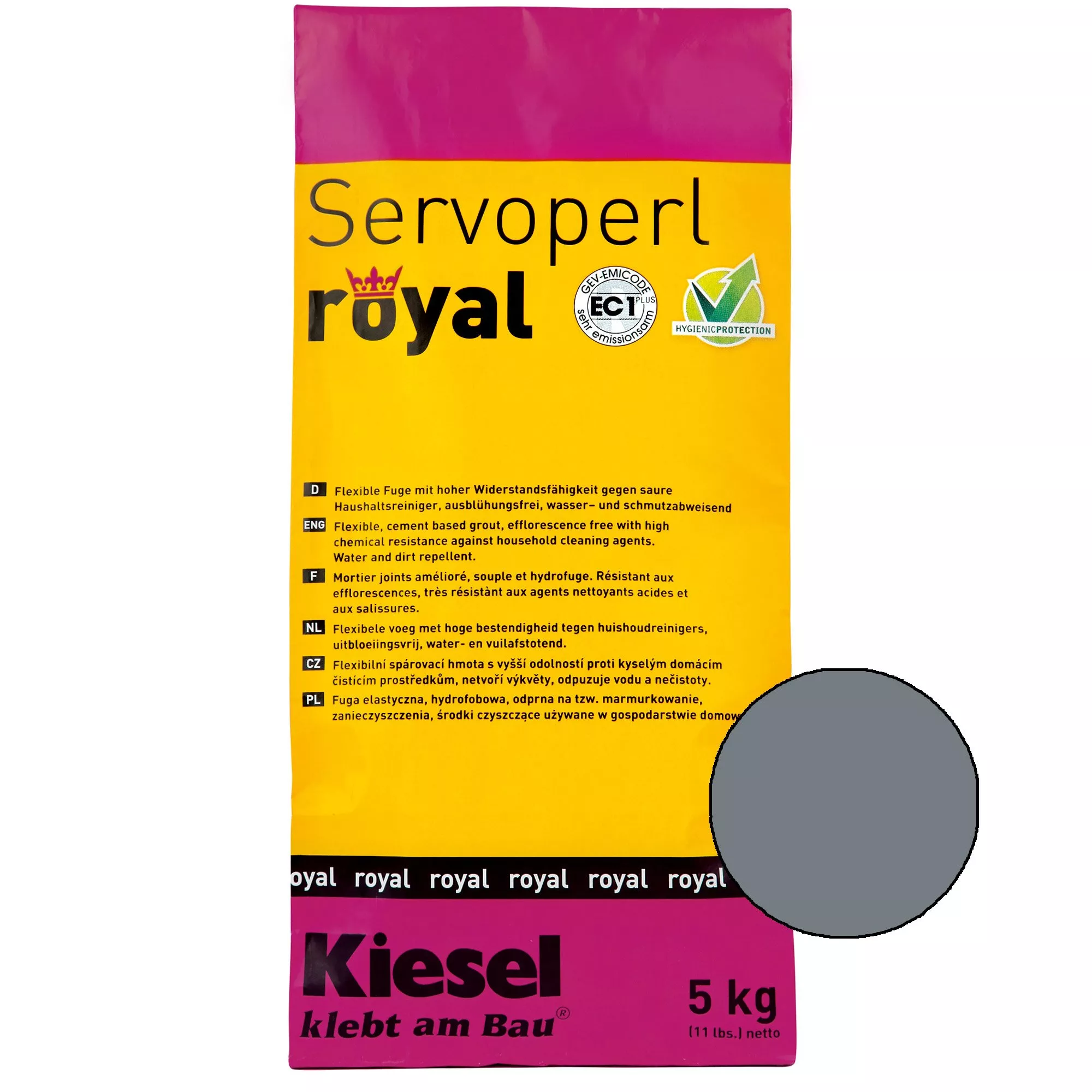 Kiesel Servoperl royal -фугираща смес-5кг базалт