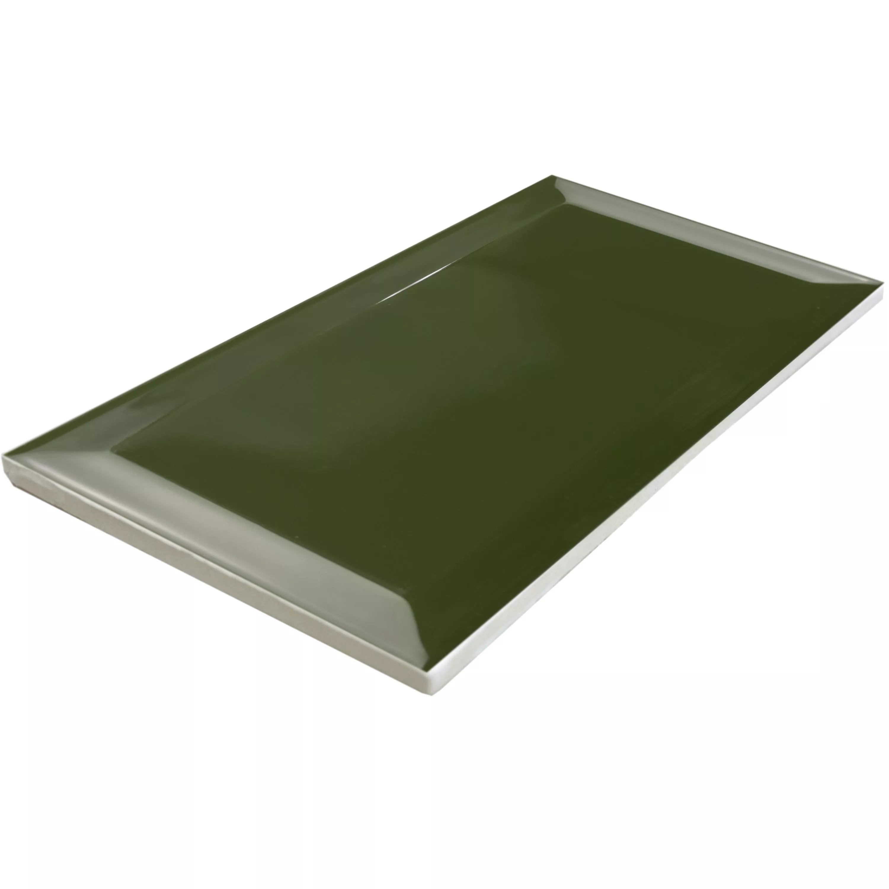 Metro Cтенни Плочки Brussel Фасет 10x20x0,7cm Verde Botella