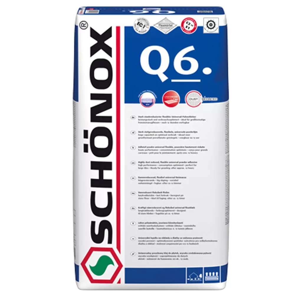 Лепило за плочки Schönox Q6 - (стенно и подово) универсално лепило (25 кг)