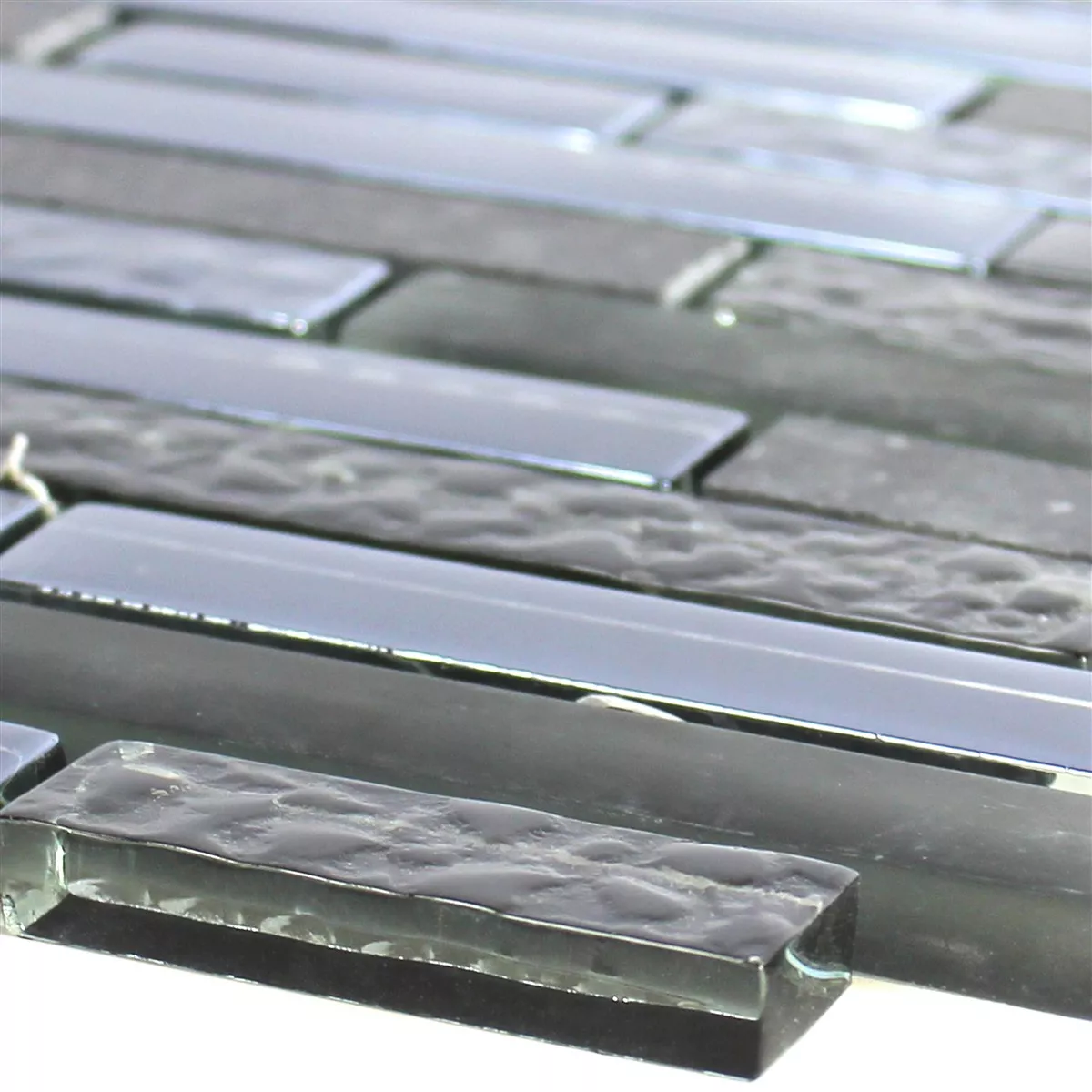 Стъклена Чаша Kамък Неръждаема Cтомана Мозайка Wilmont Черно Сребро