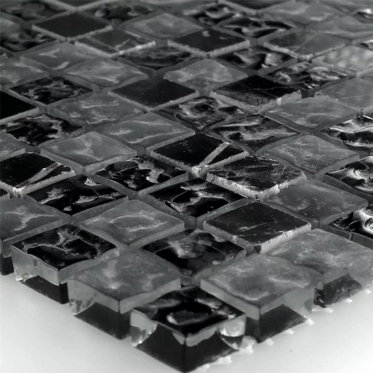 Mозаечни Плочки Стъклена Чаша Мрамор Zambia Набраздена 15x15x8mm