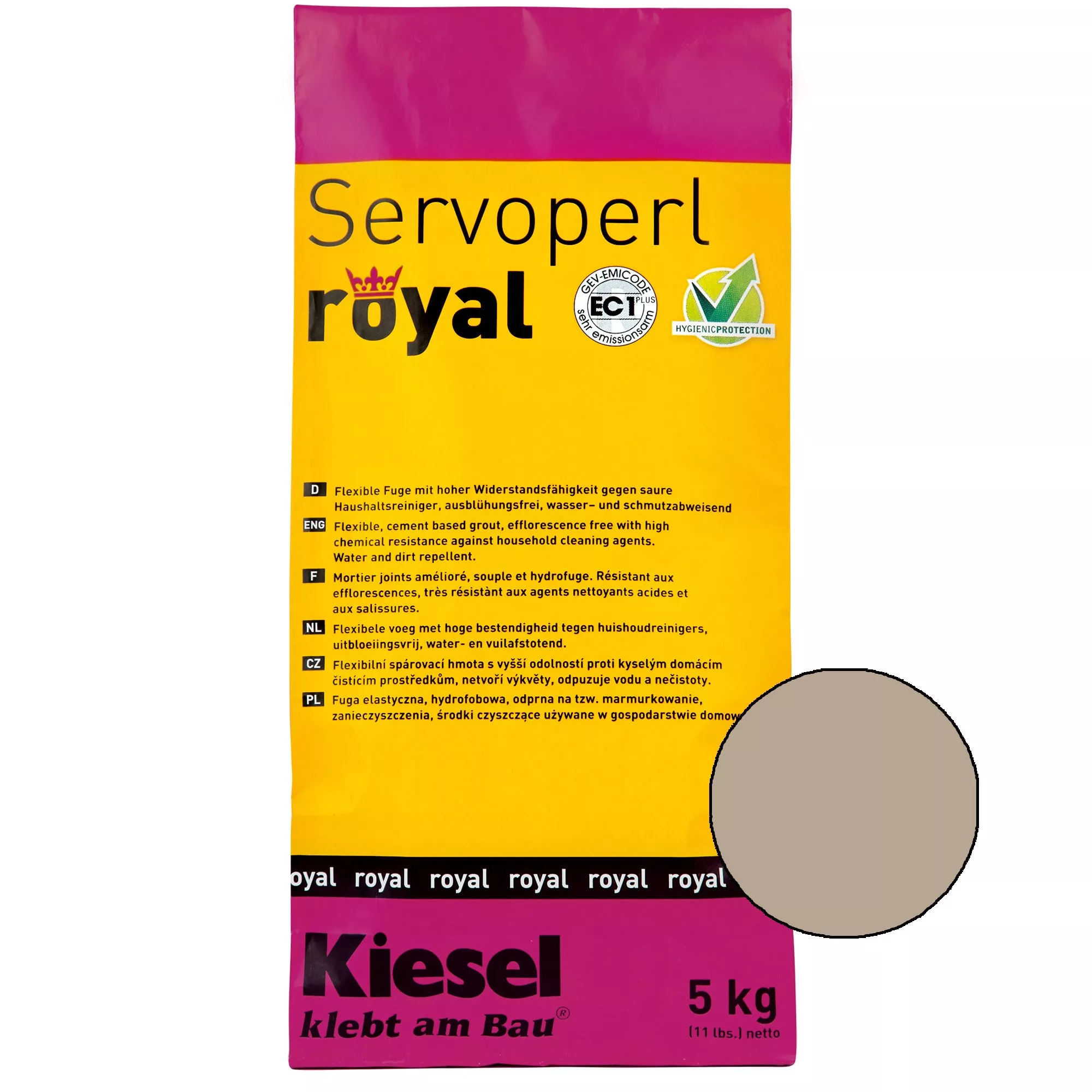 Kiesel Servoperl royal - смес за фуги -5 кг Mochacino