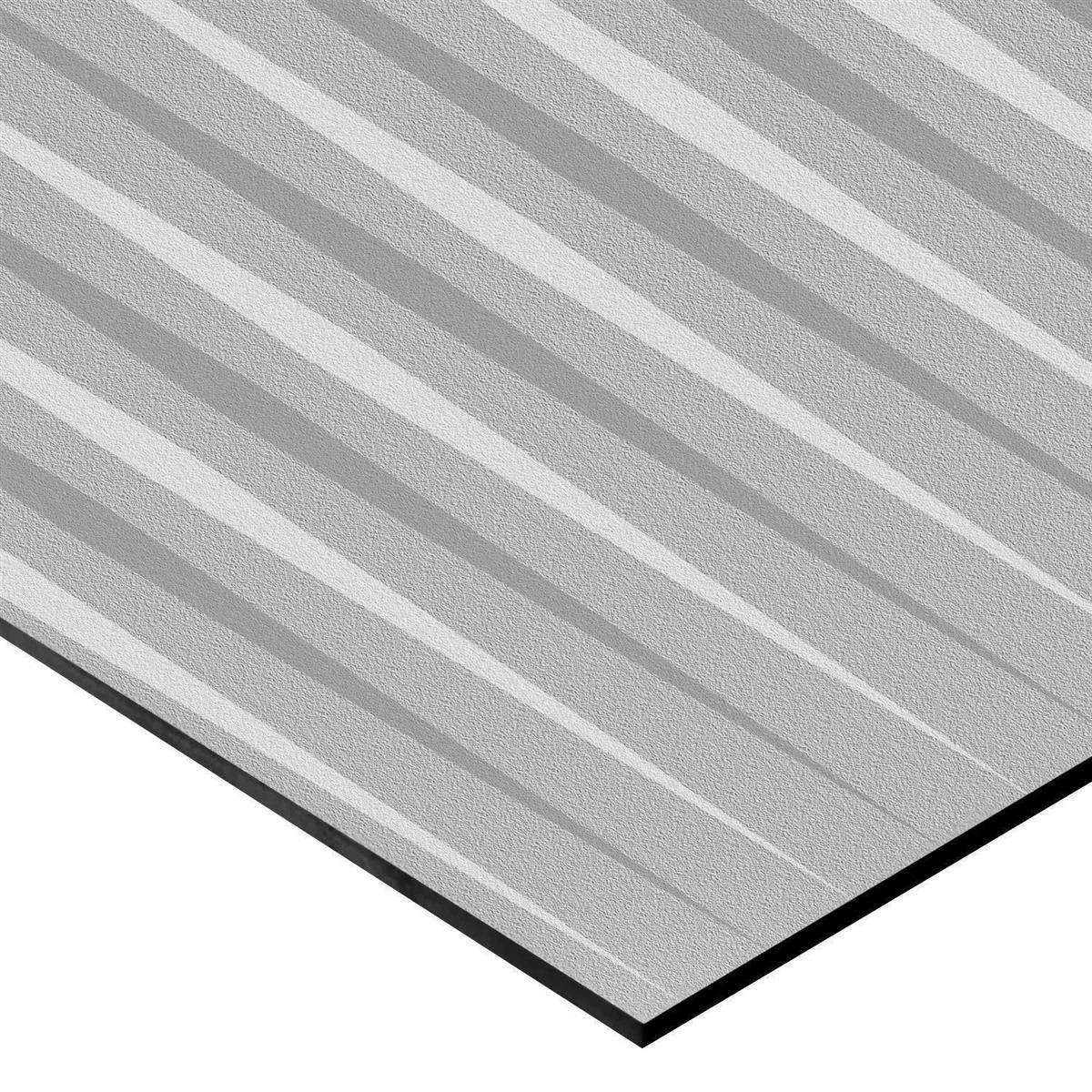 Cтенни Плочки Vulcano Stripes Декор Поправено Сив 60x120cm