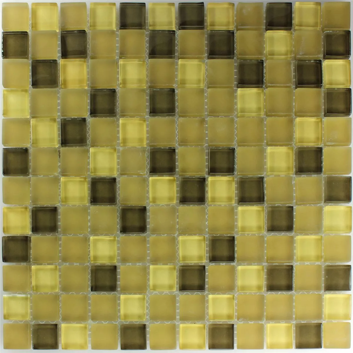 Cтъклена Mозайка Плочки Yellow 23x23x8mm