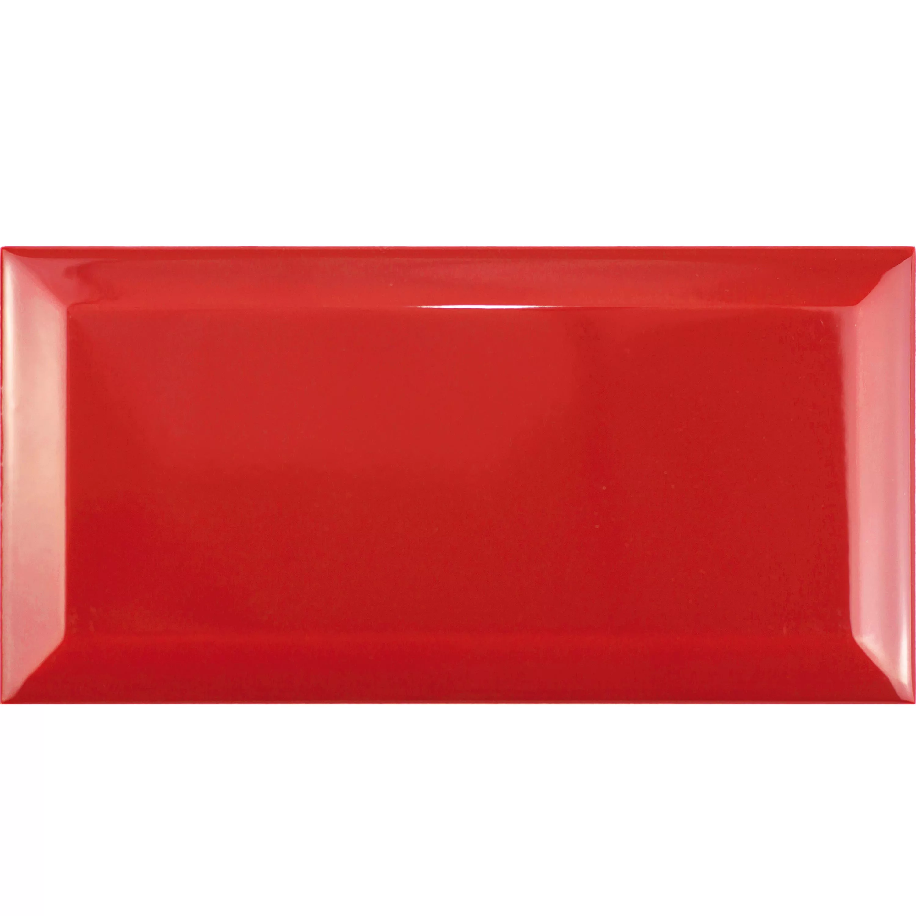 Mодел Metro Cтенни Плочки Brussel Фасет 10x20x0,7cm Rojo