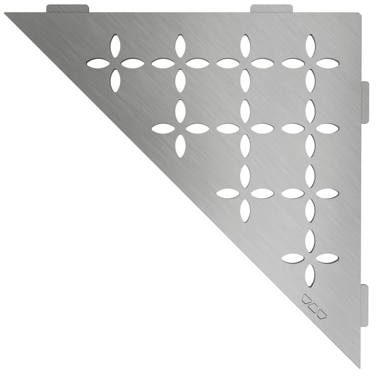 Стенен рафт душ рафт Schlüter triangle 21x21cm флорална неръждаема стомана