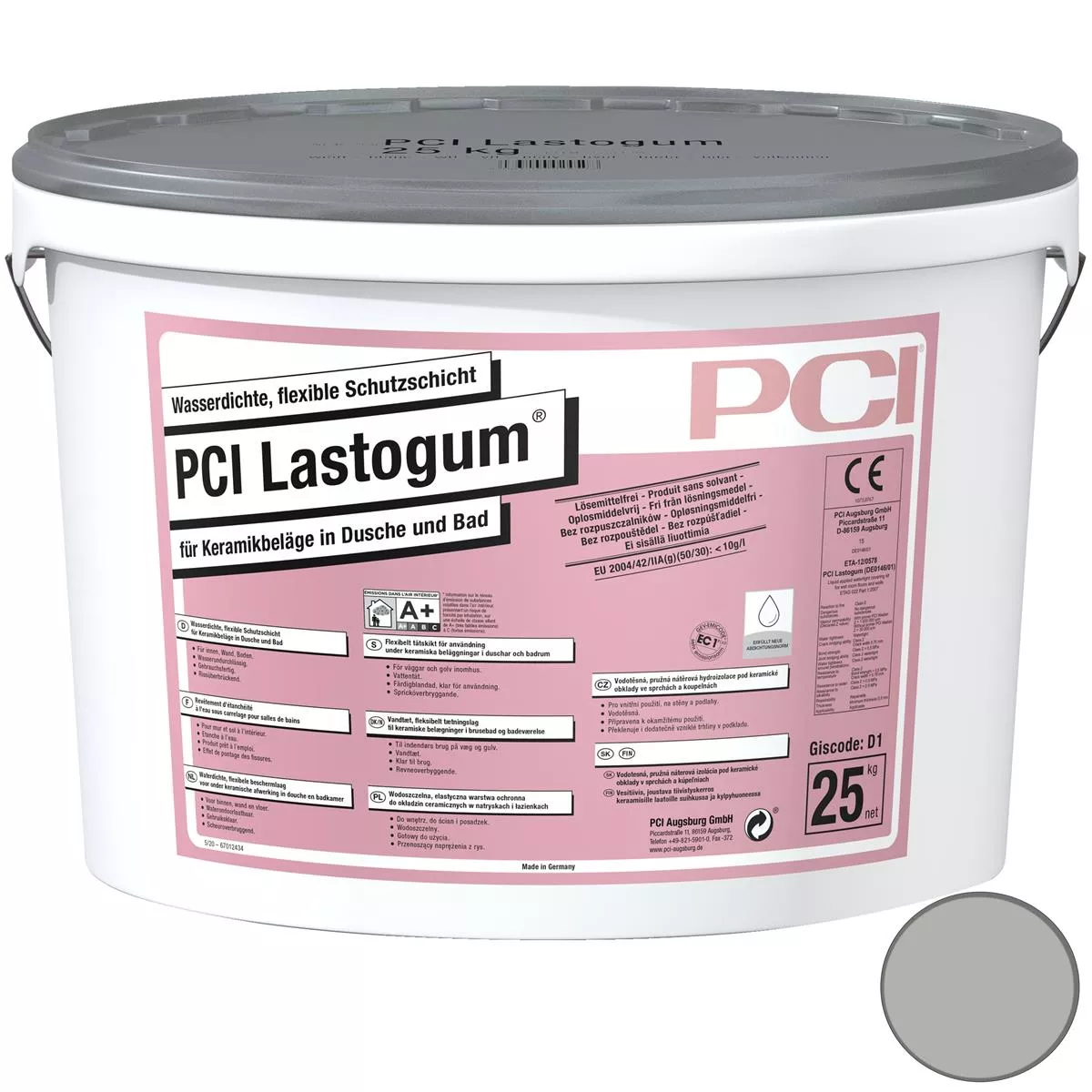 PCI Lastogum водоустойчив гъвкав защитен слой сив 25 кг