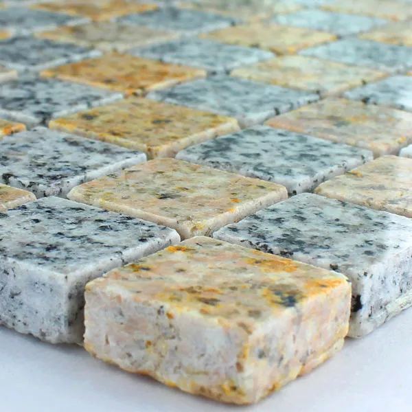 Mозаечни Плочки Гранит 23x23x8mm Жълто Сив Mозаечни Плочки Гранит 23x23x8mm Жълто Сив