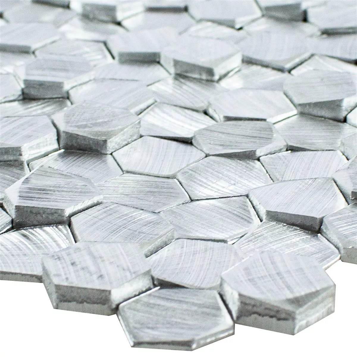 Mодел от Алуминий Mетал Mозаечни Плочки McAllen Сребро