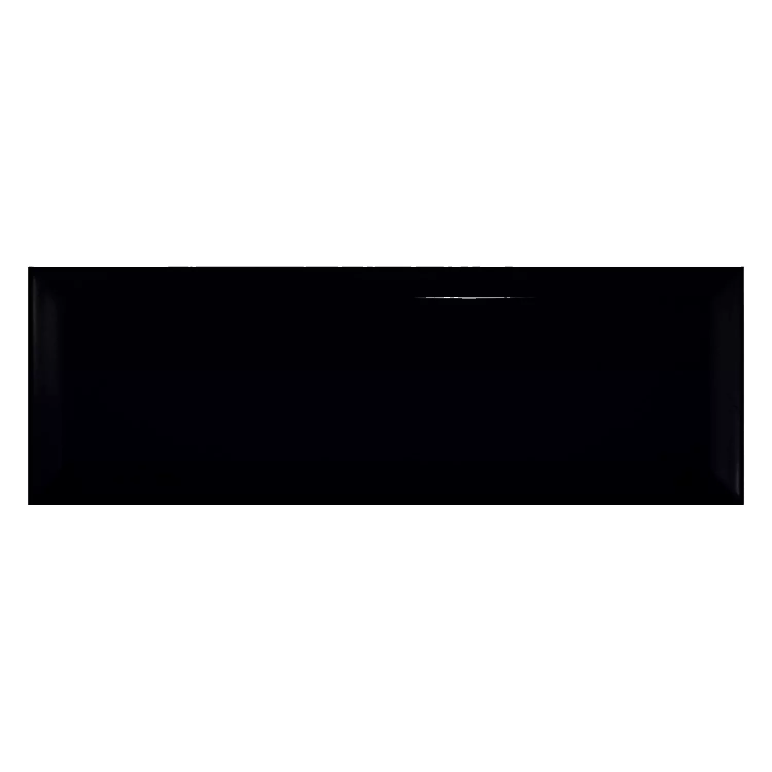 Mетро плочка Черно Блестящ 10x30 cm Фасет El Paso Negro