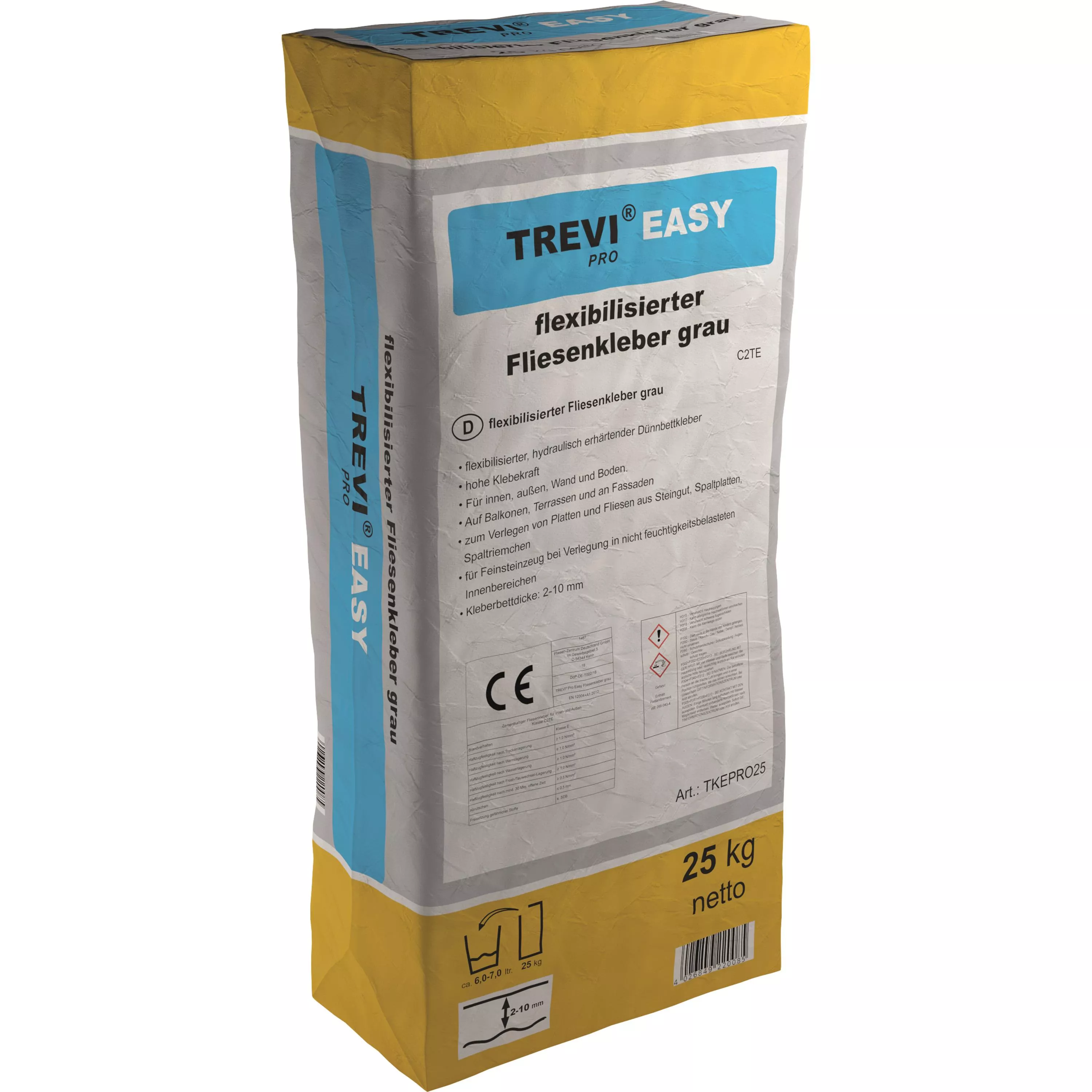 Pro Easy Лепило за плочки за Фаянс & Порцеланови Kаменинови Изделия (25KG) Pro Easy Лепило за плочки за Фаянс & Порцеланови Kаменинови Изделия (25KG)