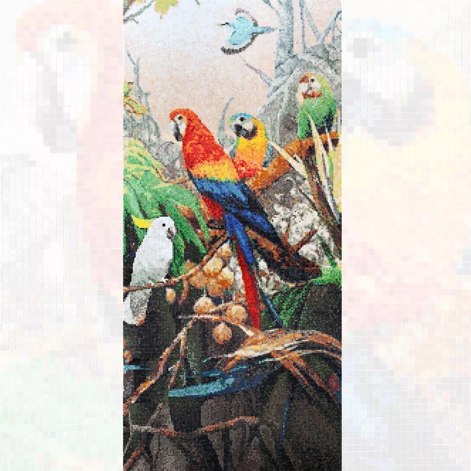 Cтъклена Mозайка Снимка Parrots 150x326cm