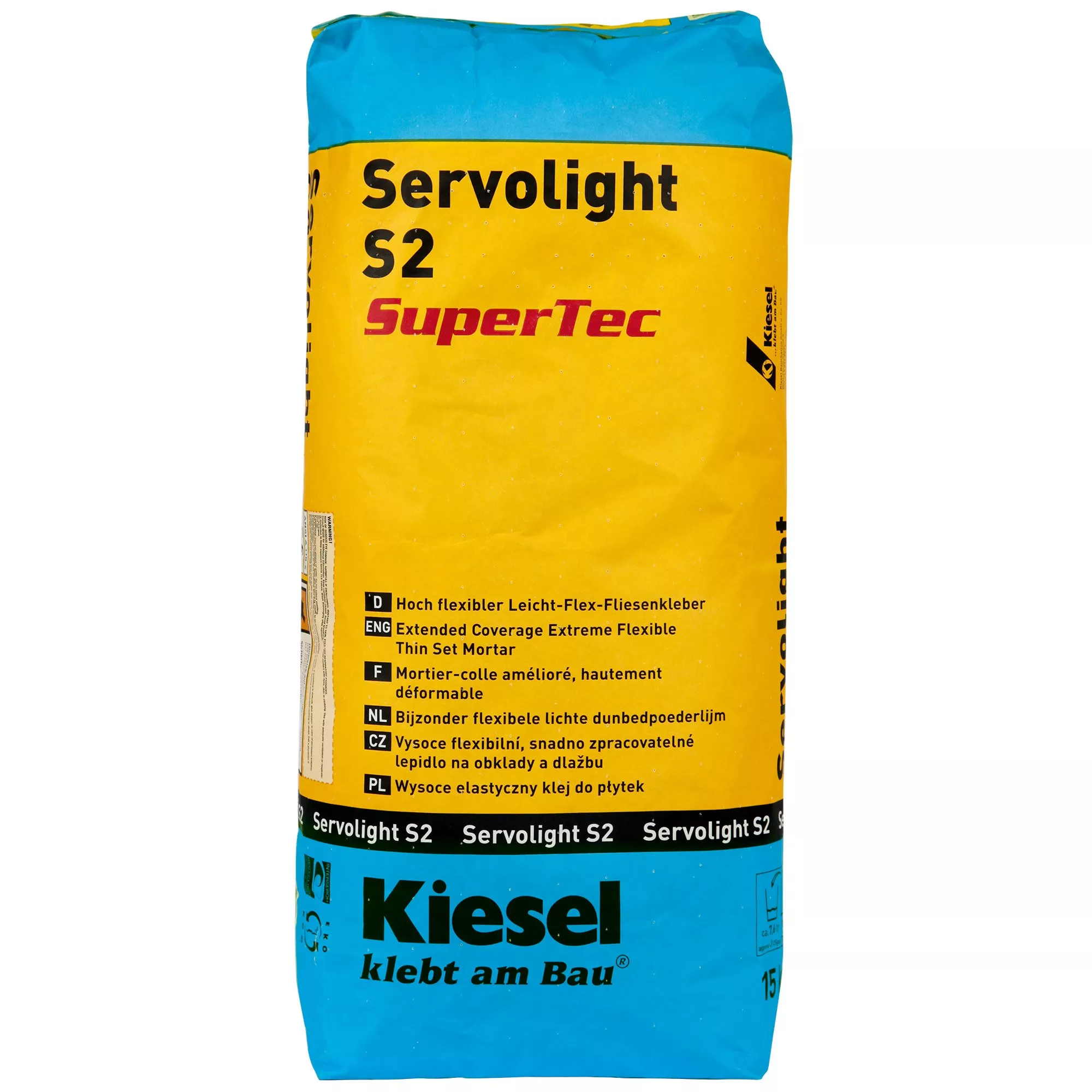 Kiesel Servolight S2 SuperTec - Изключително гъвкаво лепило за плочки (15KG)