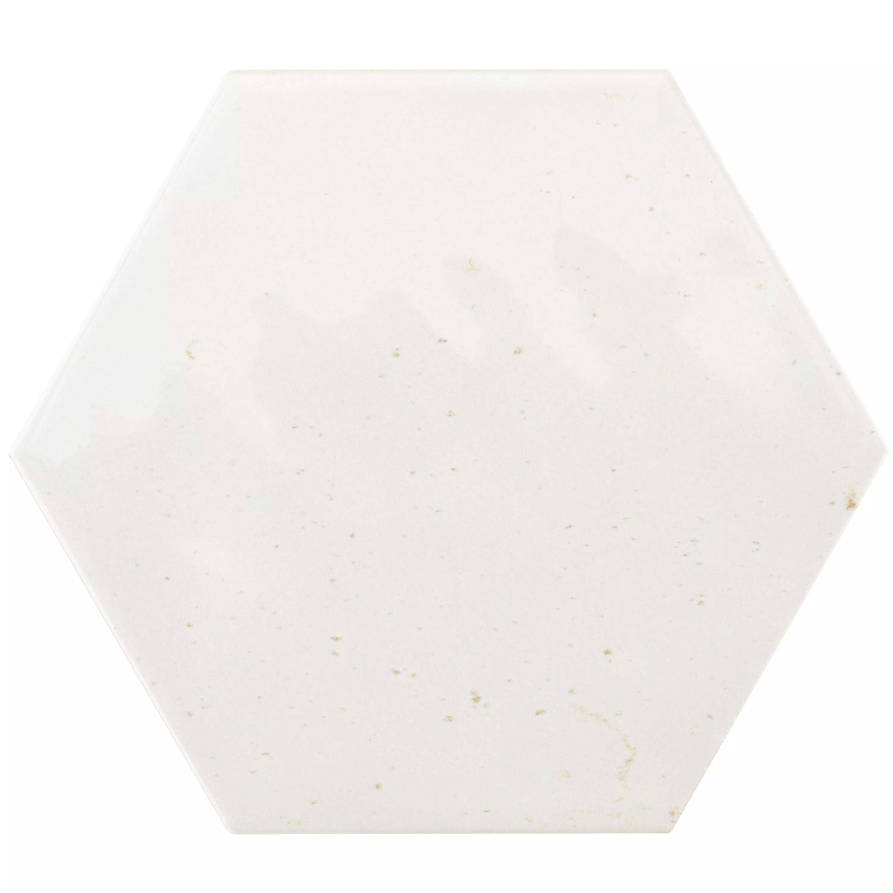 Cтенни Плочки Arosa Блестящ Вълнообразен Шестоъгълник Бяло 17,3x15cm