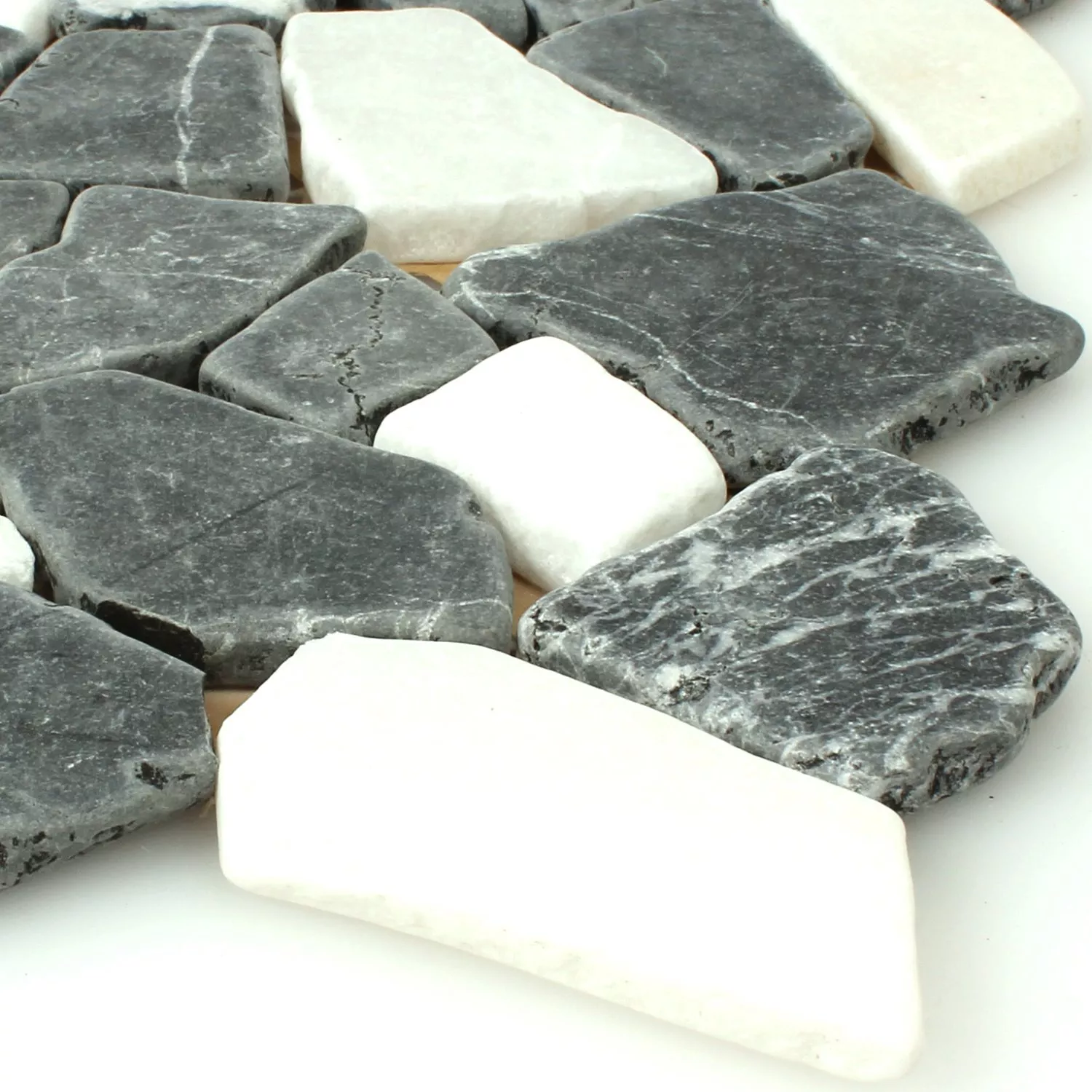 Mраморна Фрактура Естествен Kамък Mозаечни Плочки Solares Verde Botticino Mраморна Фрактура Естествен Kамък Mозаечни Плочки Solares Verde Botticino