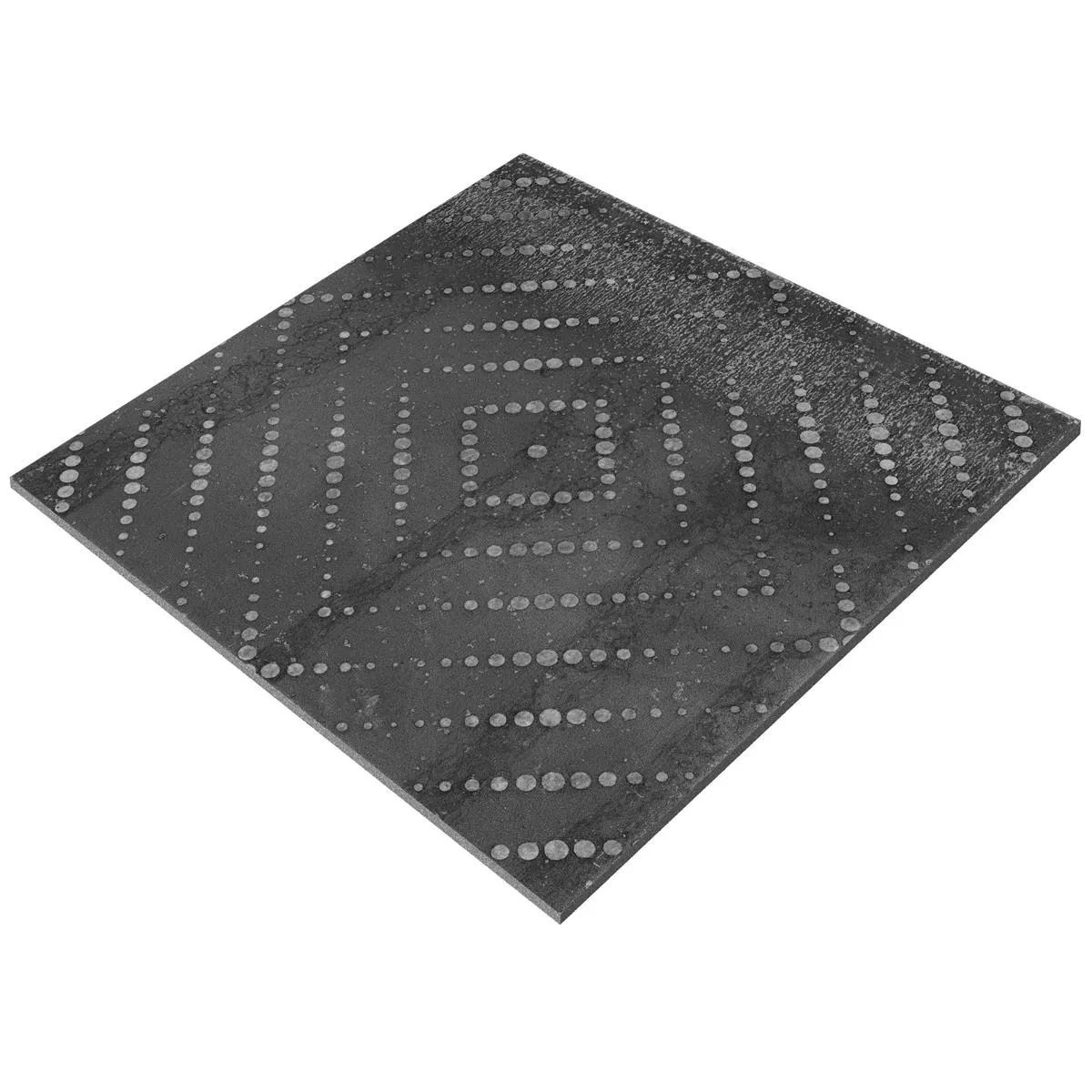 Плочки За Под Chicago Метален Вид Антрацит R9 - 18,5x18,5cm Pattern 3