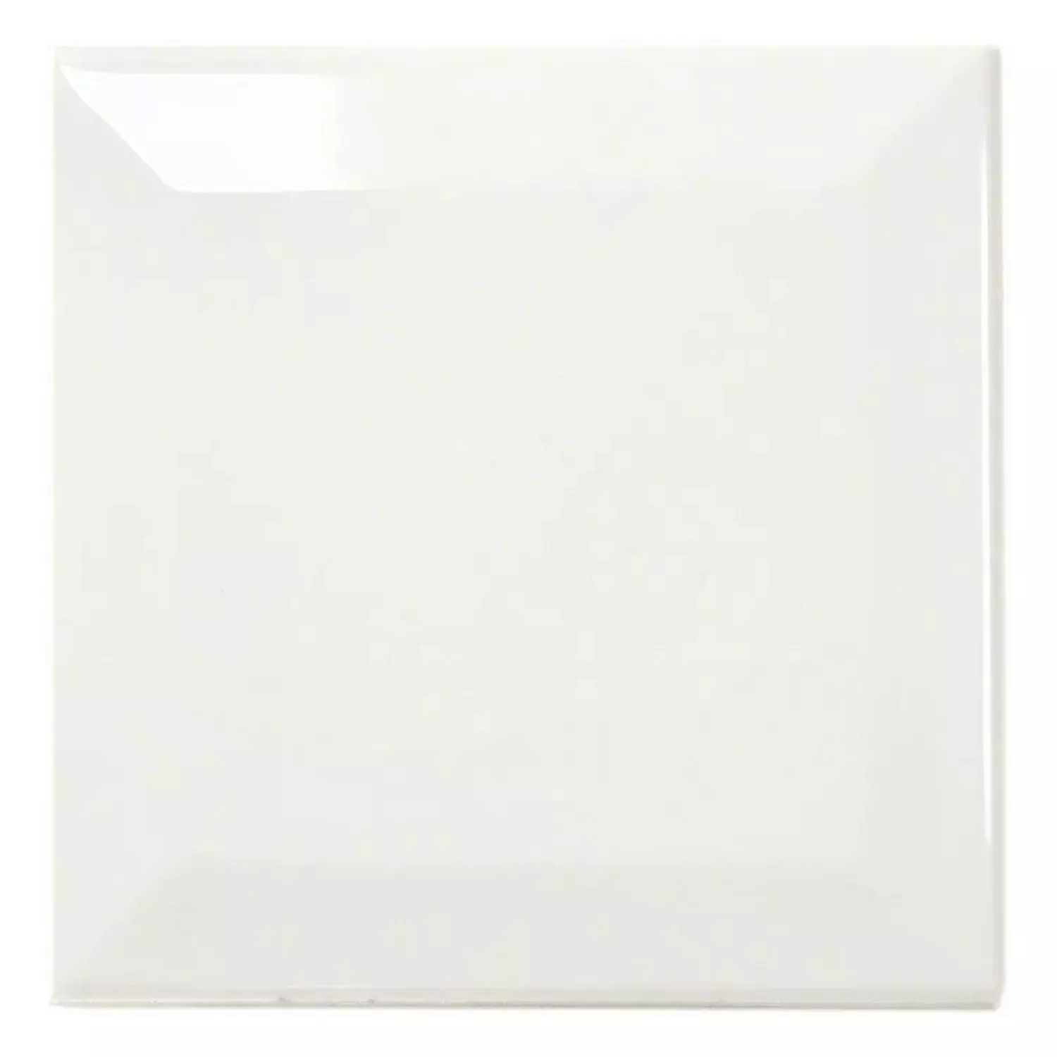 Mетро плочка Бяло Блестящ 10x10 cm Фасет Catarina Blanco