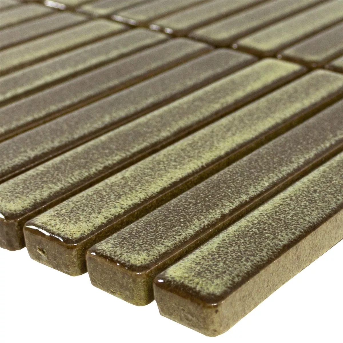 Mозаечна Плочка Wallachia Cветлокафяво Блестящ 12x92x8 mm