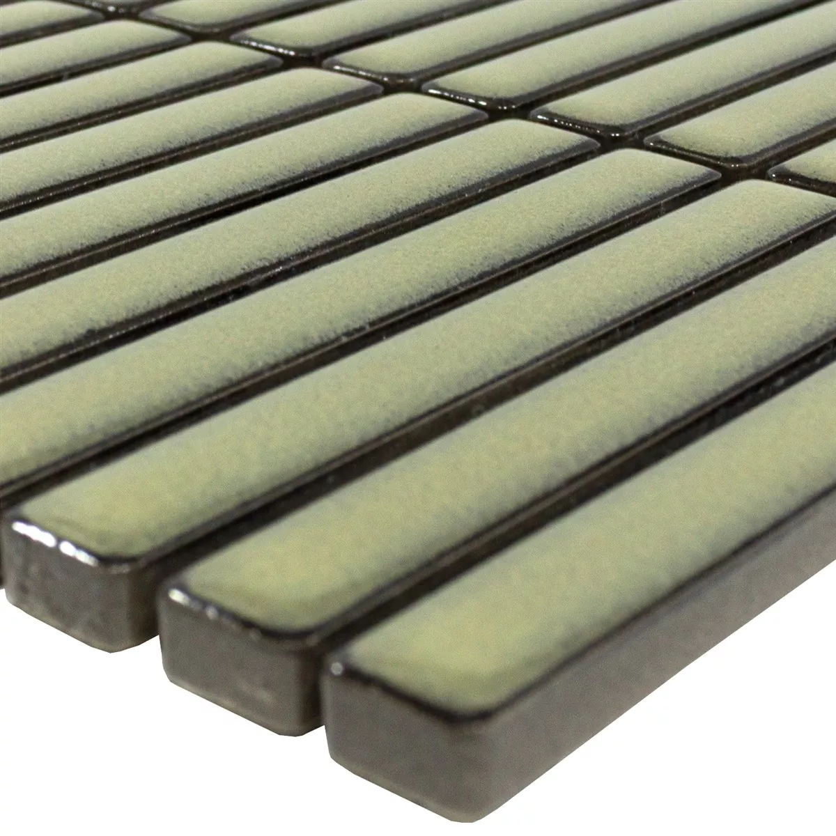 Mозаечна Плочка Wallachia Зелено Блестящ 12x92x8 mm