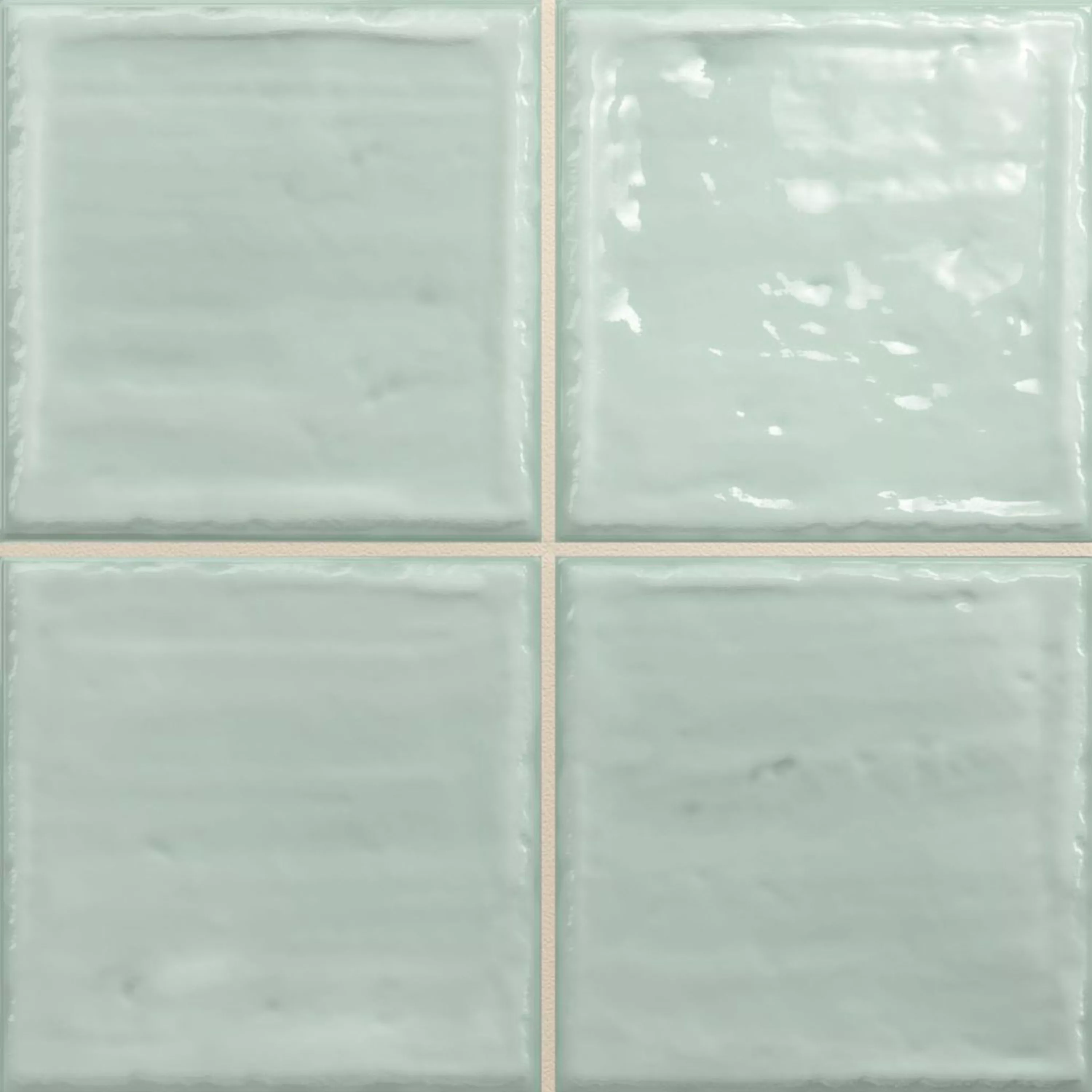 Cтенни Плочки Verbania Блестящ Вълнообразен Тюркоаз 20x20cm Cтенни Плочки Verbania Блестящ Вълнообразен Тюркоаз 20x20cm