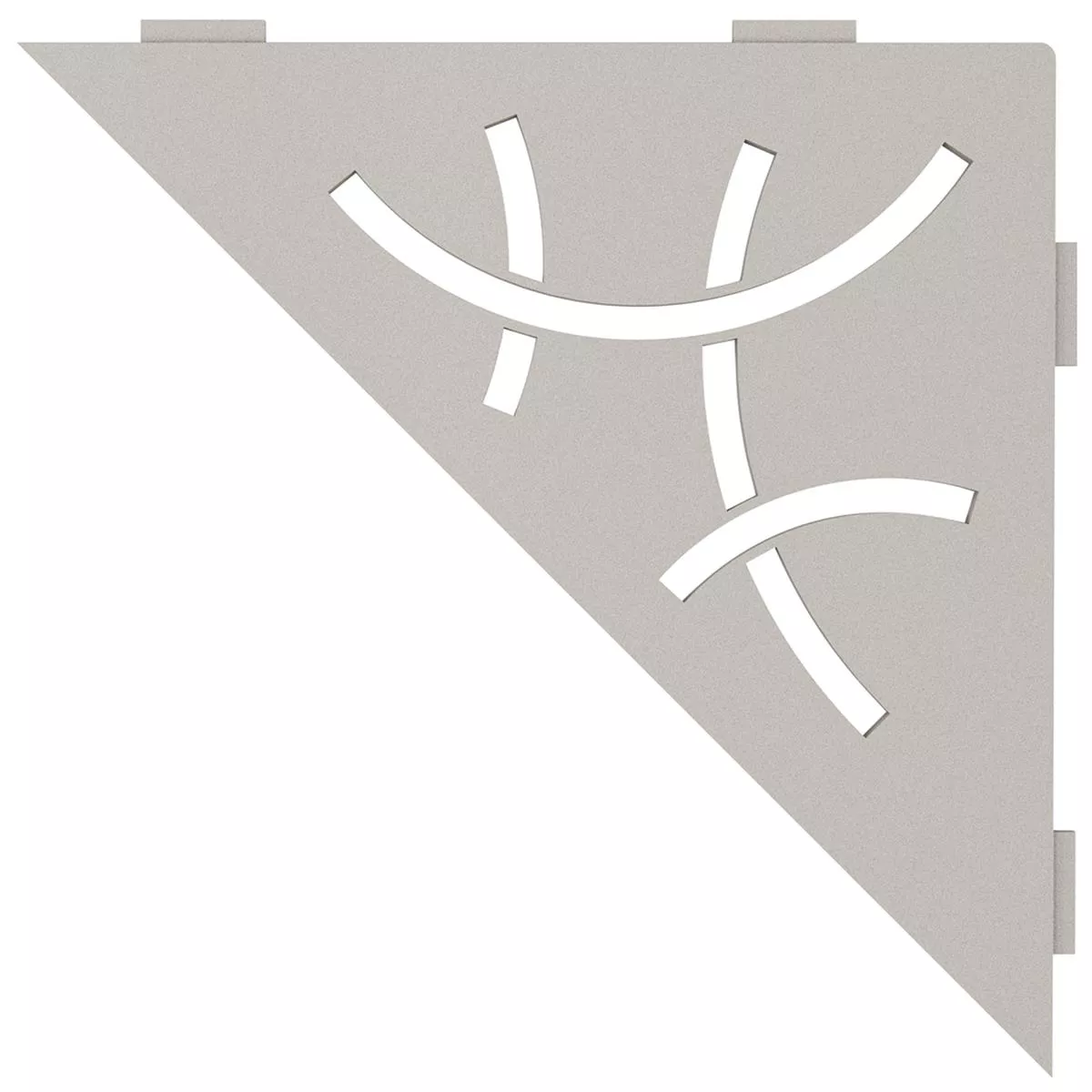 Стенен рафт Schlüter триъгълник 21x21см извивка бежово сиво