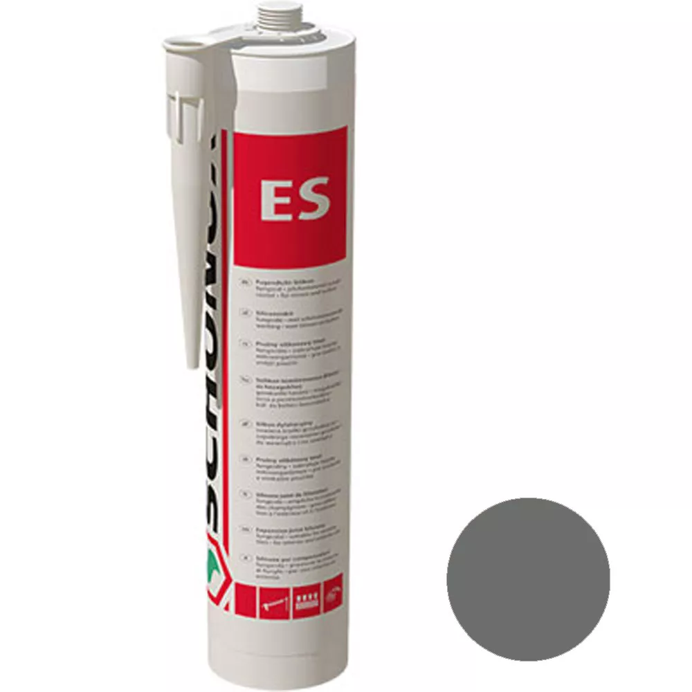 Schönox ES тъмно сив силикон за уплътняване на фуги (300 ml)