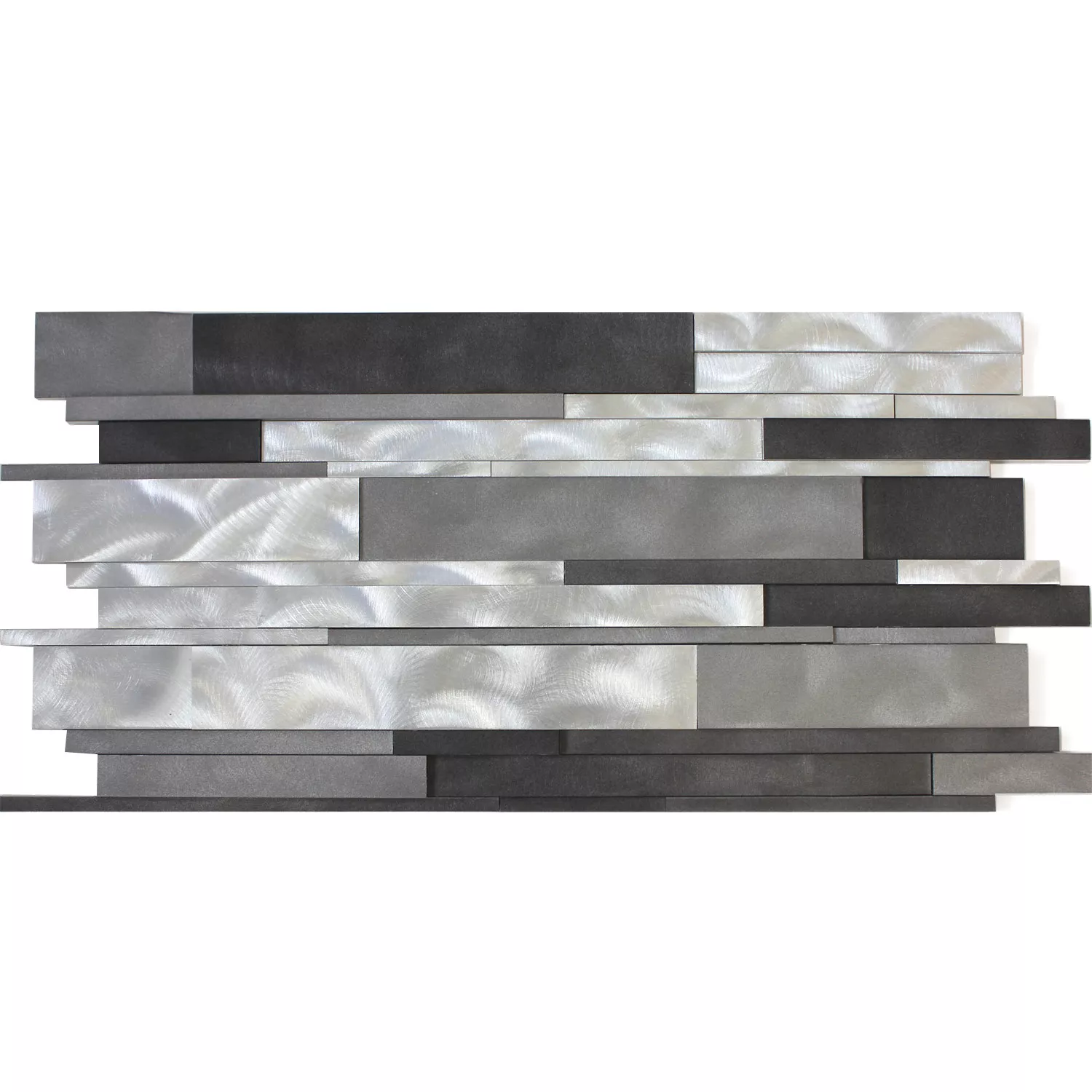 Mозаечни Плочки Алуминий Talara Черно Сребро 300x600mm