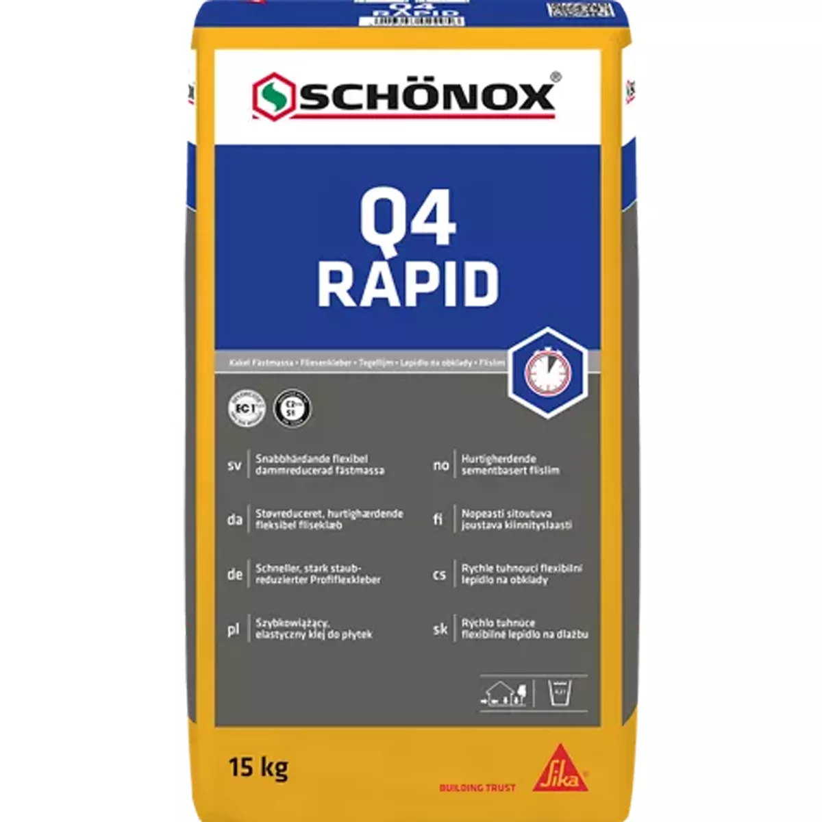 Лепило за плочки Schönox Q4 RAPID 15 кг Лепило за плочки Schönox Q4 RAPID 15 кг