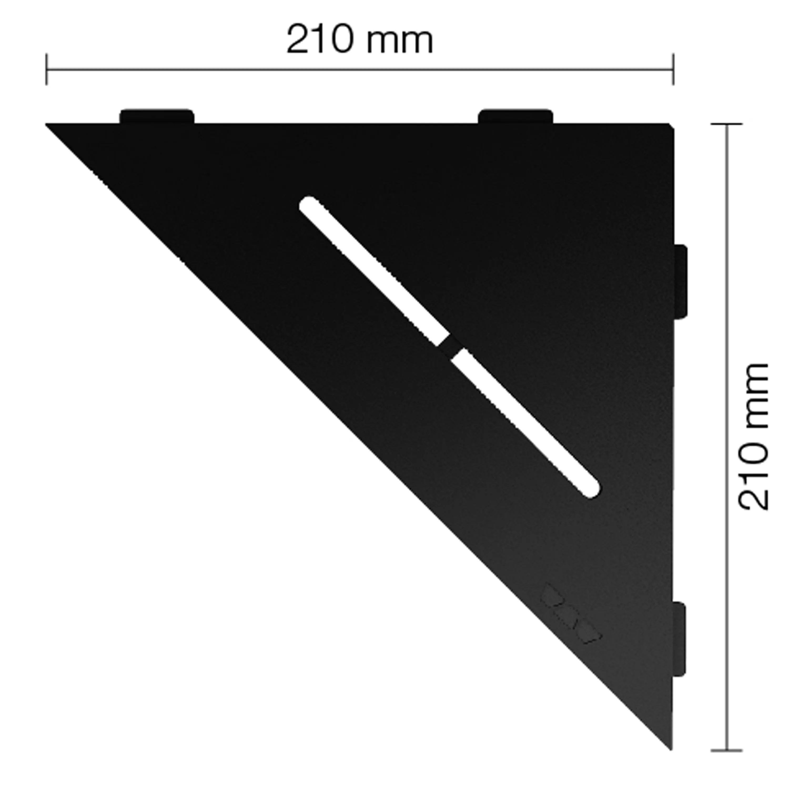 Стенен рафт за душ Schlüter triangle 21x21cm чисто графитено черно