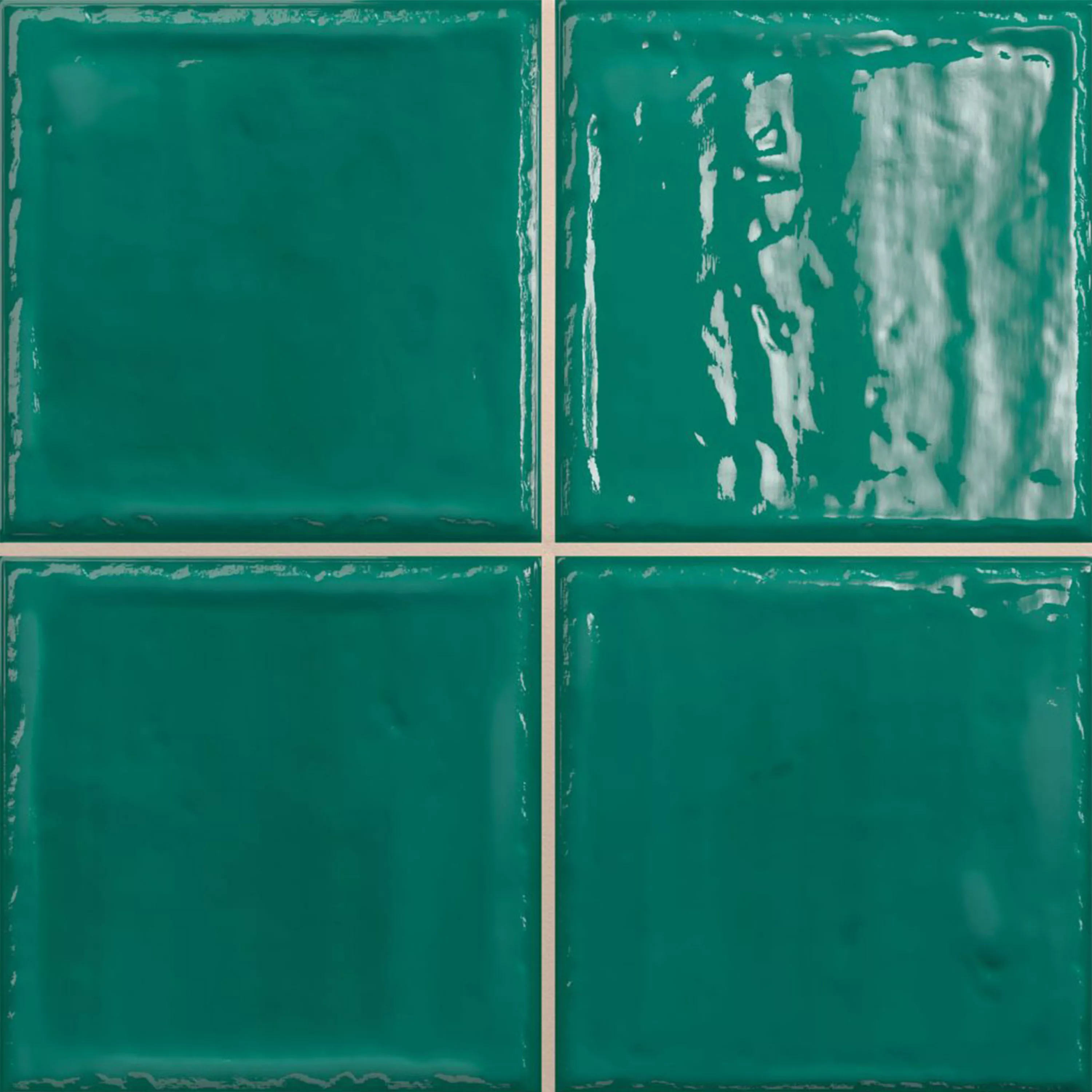 Cтенни Плочки Verbania Блестящ Вълнообразен Зелено 20x20cm