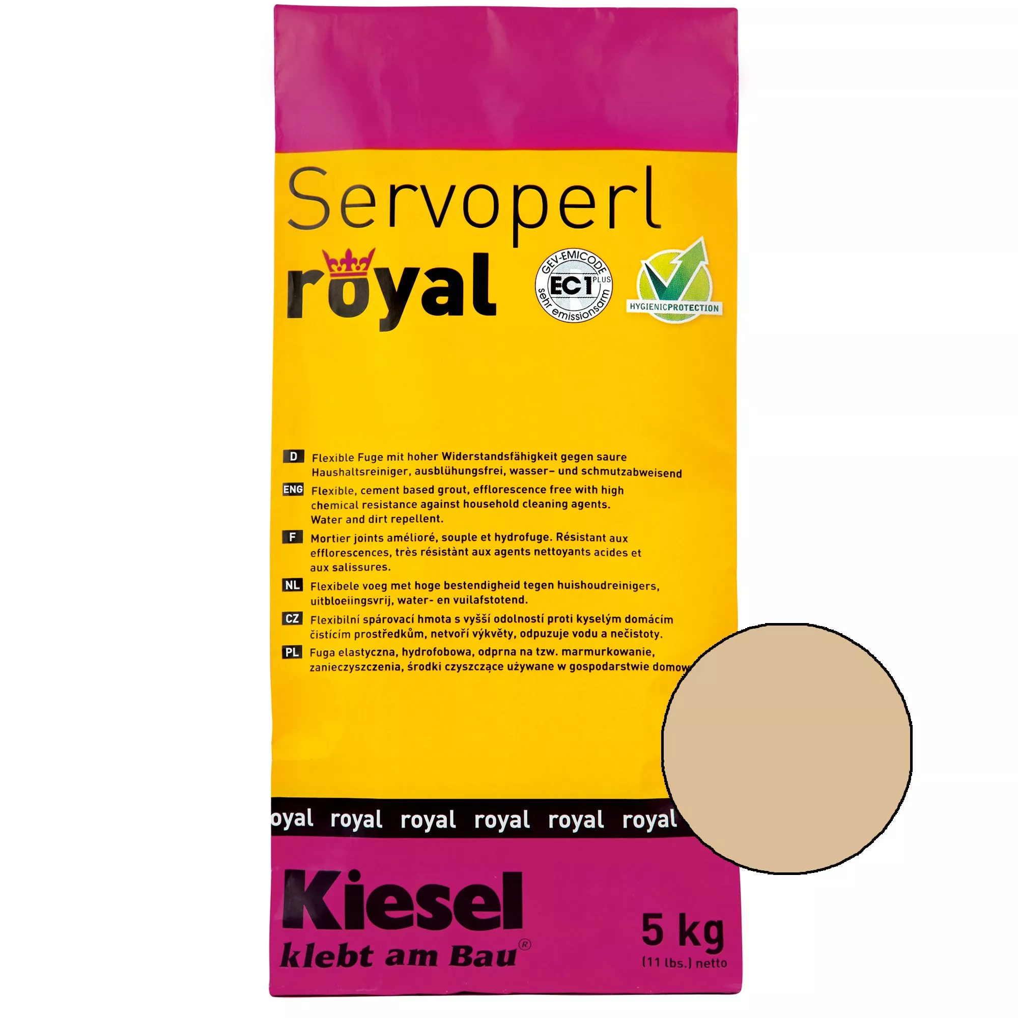 Kiesel Servoperl royal - смес за фуги - 5 кг Safari Sand