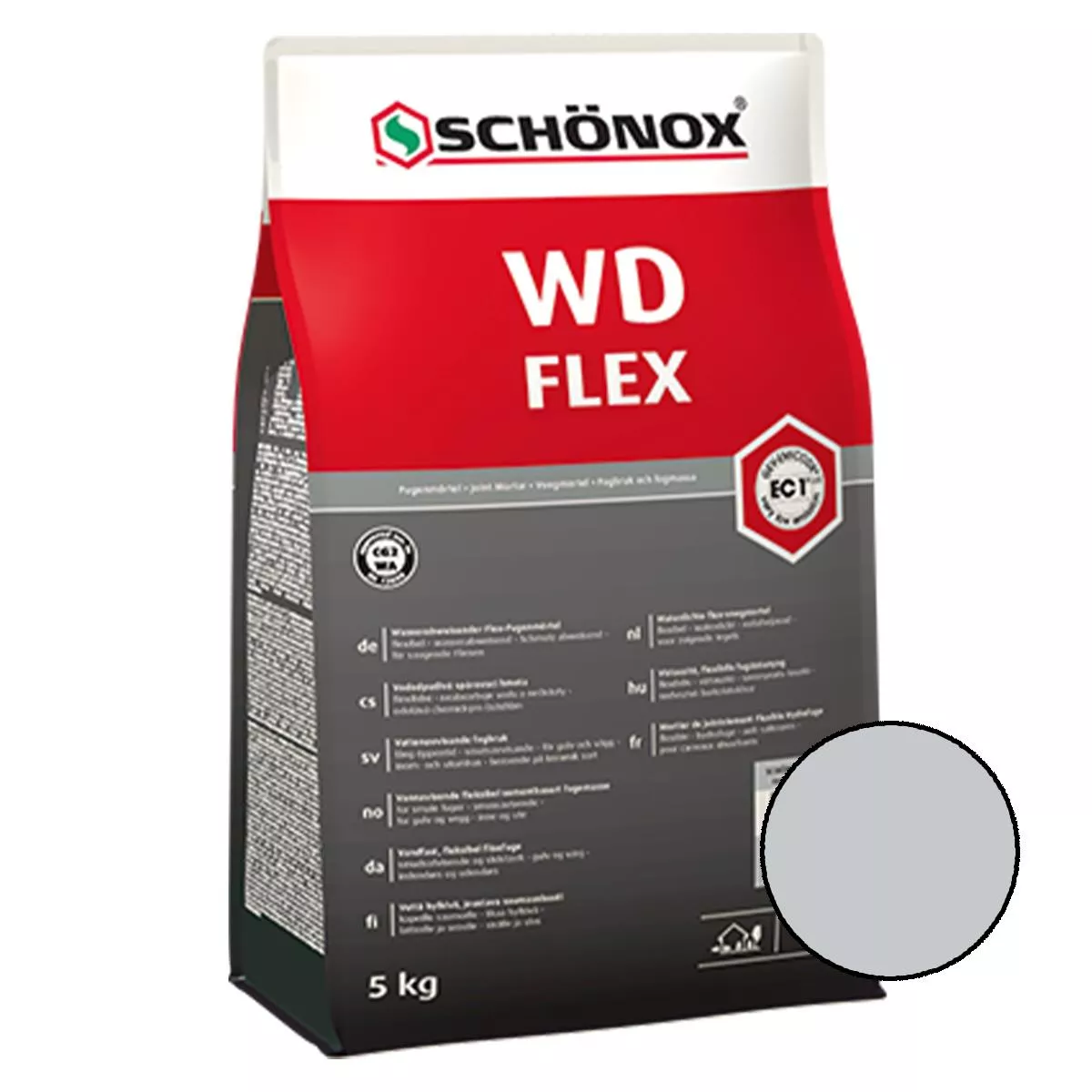 Фугираща смес Schönox WD Flex Silver Grey 15 кг Фугираща смес Schönox WD Flex Silver Grey 15 кг