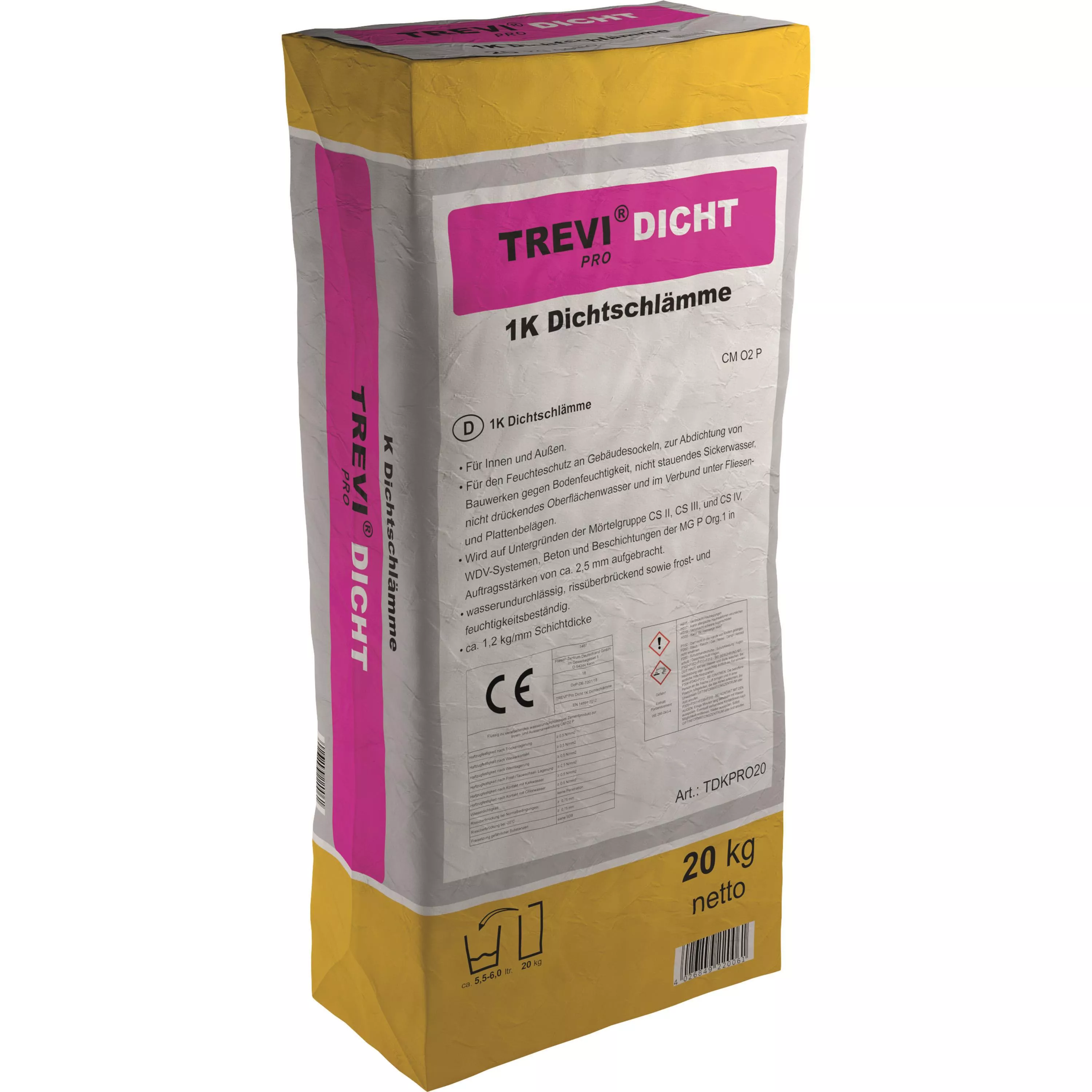 Trevi Pro Dicht 1K запечатваща каша сива (20KG)