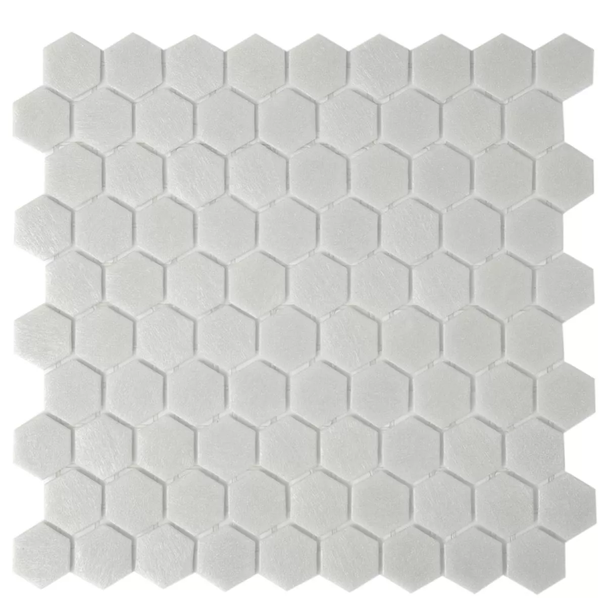 Cтъклена Mозайка Плочки Trend-Vi Hexagonal 150 Cветло Cив