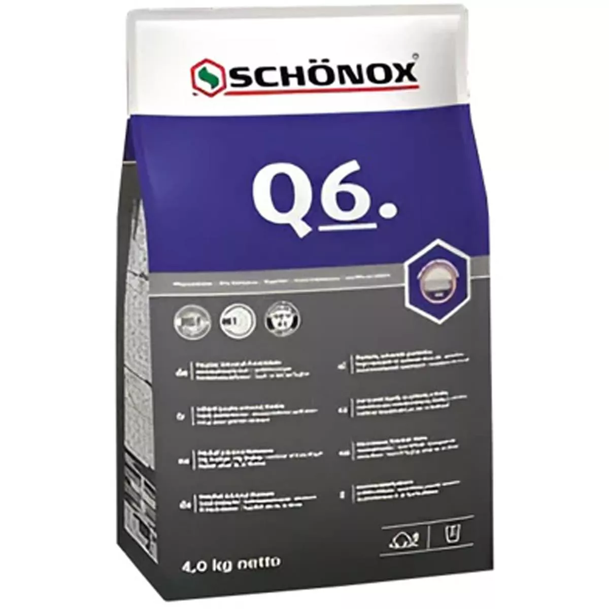 Лепило за плочки Schönox Q6 универсално прахообразно лепило 4 кг