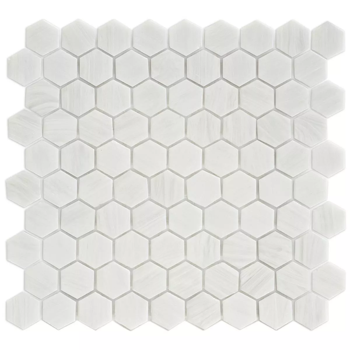 Cтъклена Mозайка Плочки Trend-Vi Hexagonal 280 Бяло