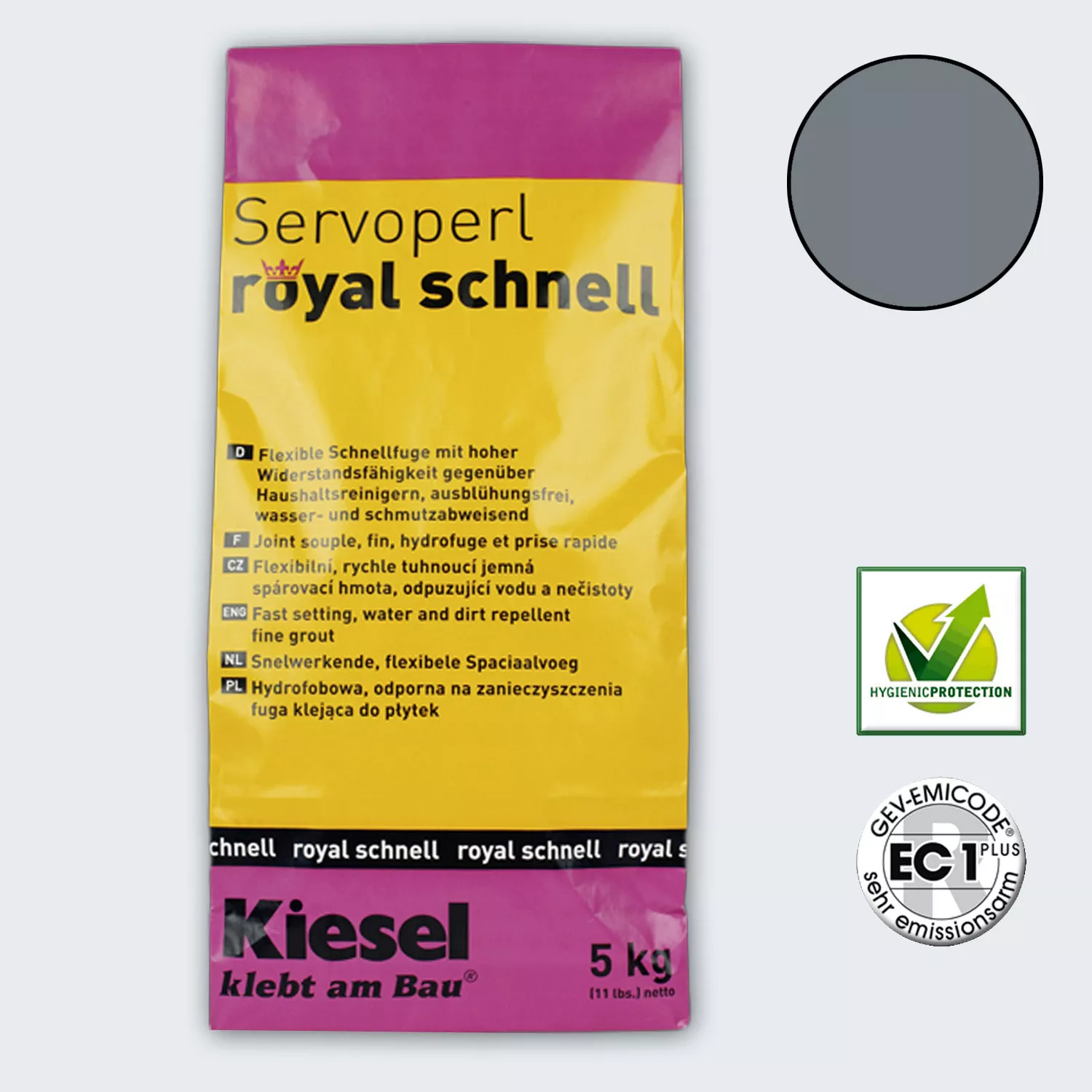 Kiesel Servoperl Royal - Бързо втвърдяваща се, гъвкава фуга (5KG базалт)